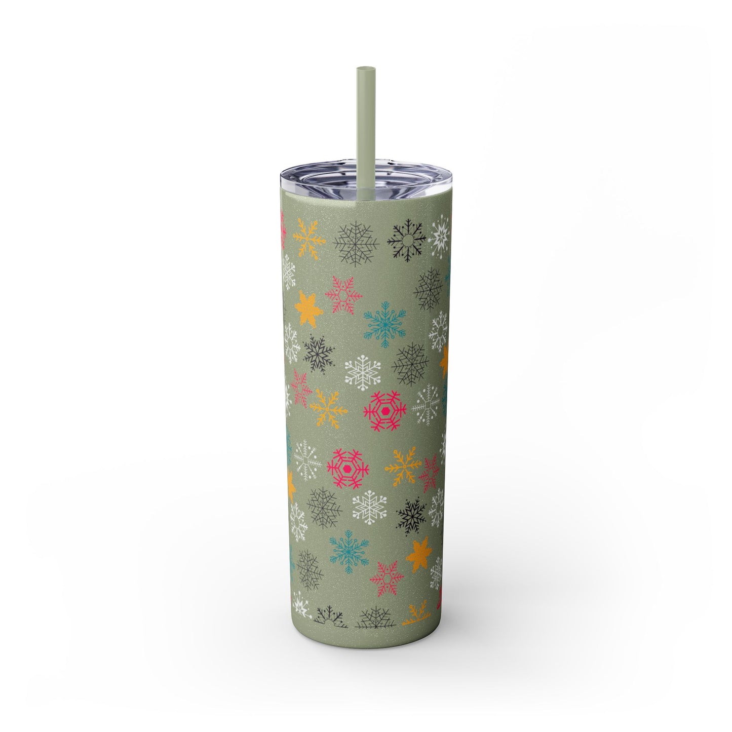 Vaso con pajita Let it Snow Rainbows, 20 oz