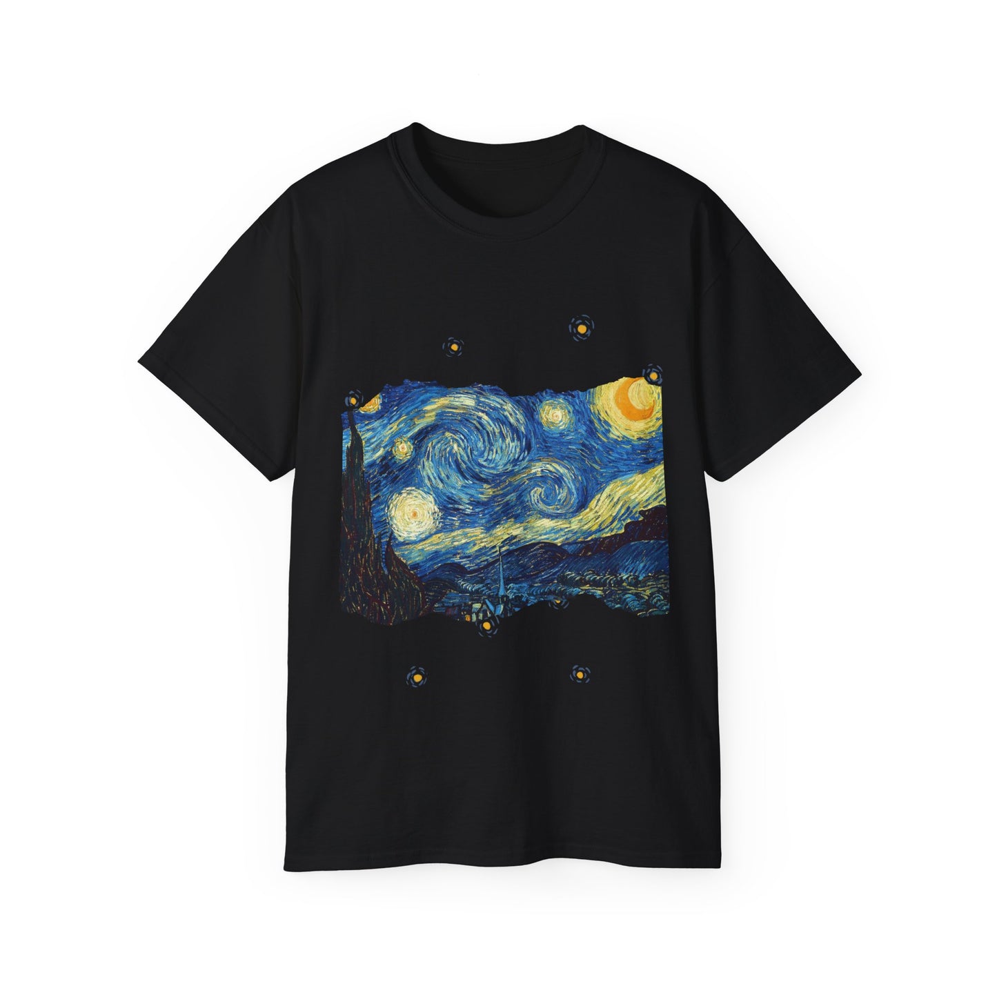 Camiseta de algodón ultradelgada de Vincent Van Gogh, La noche estrellada, 1889, UE