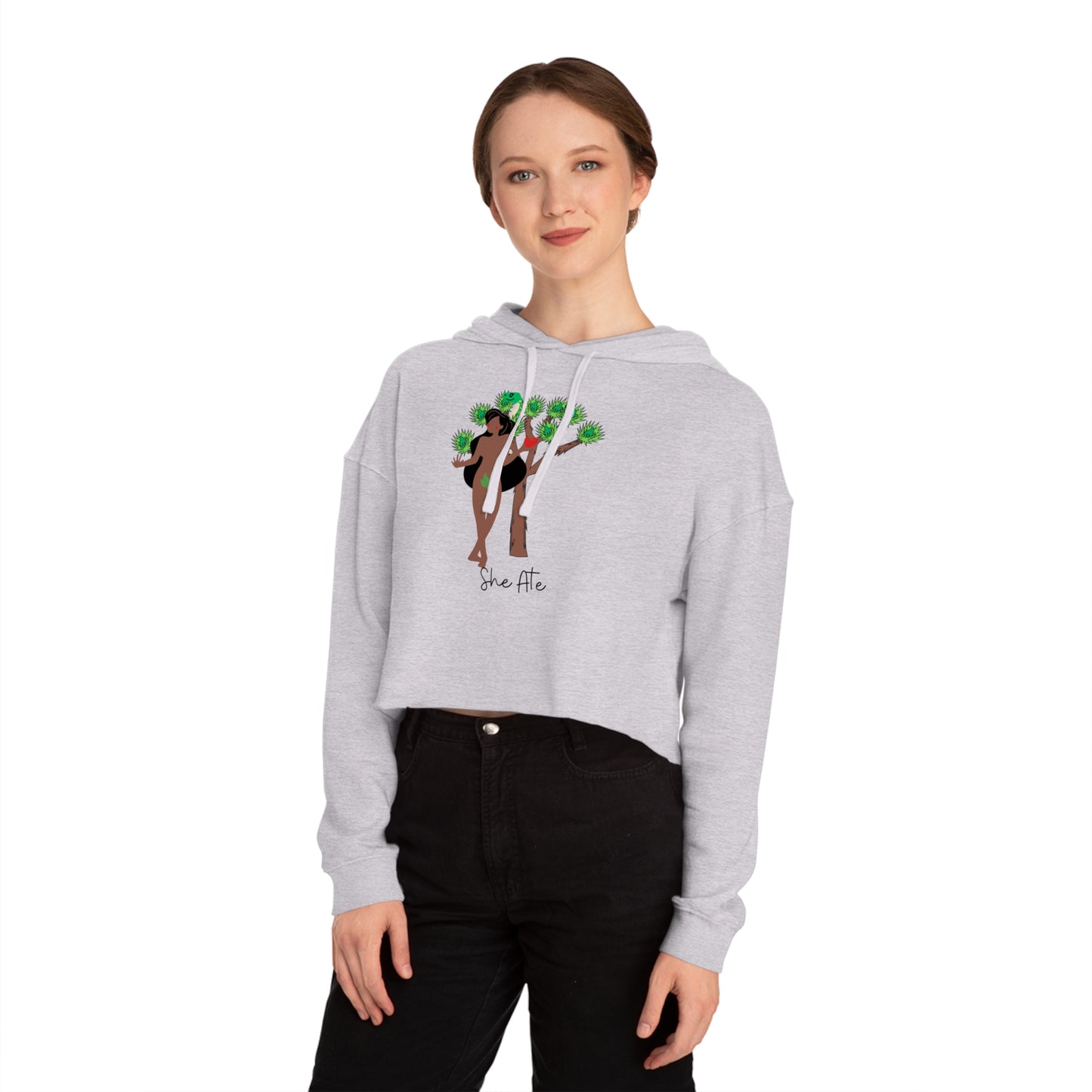 Eve She Ate Crop Hoodie