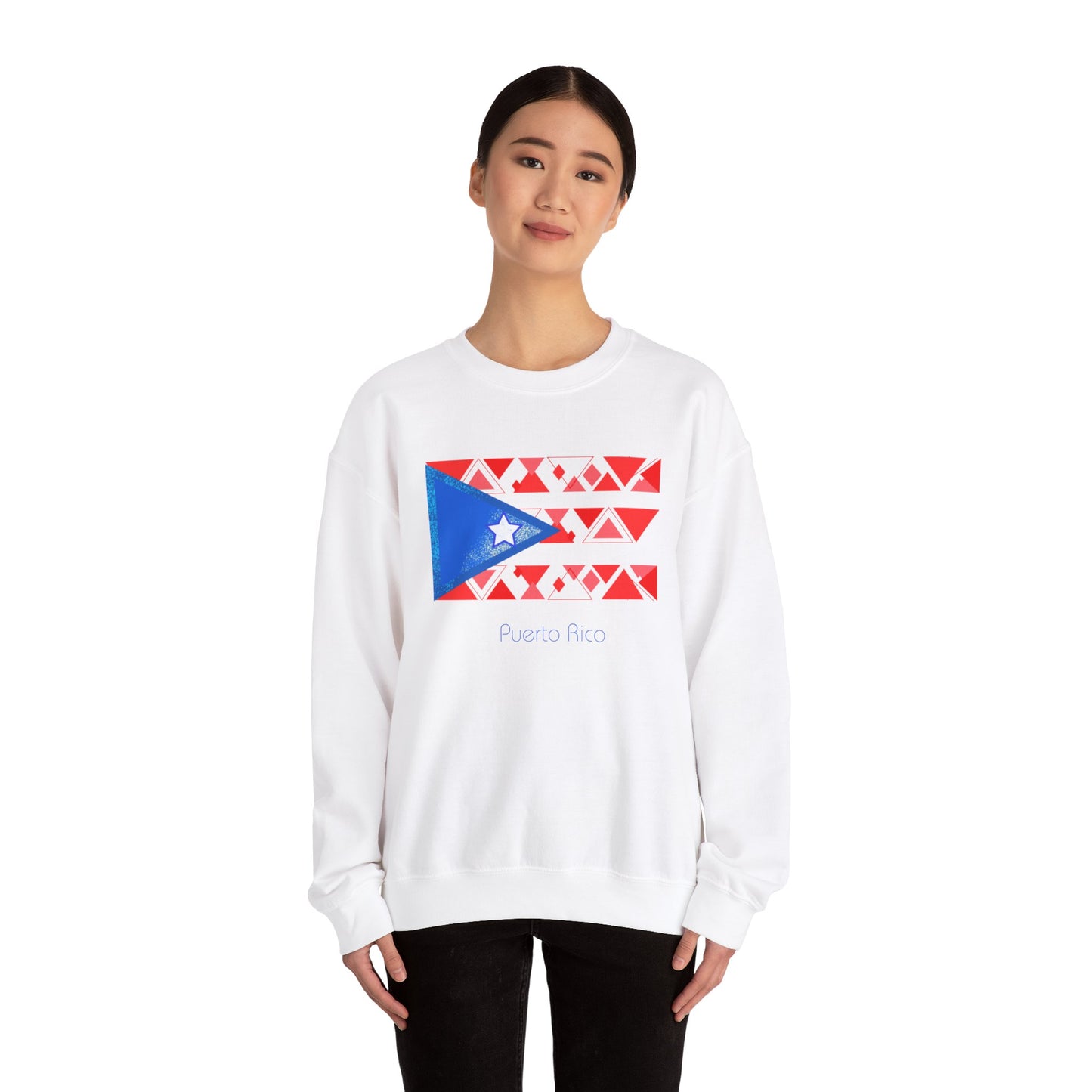 Sudadera unisex con cuello redondo y mezcla pesada Modern Puerto Rico