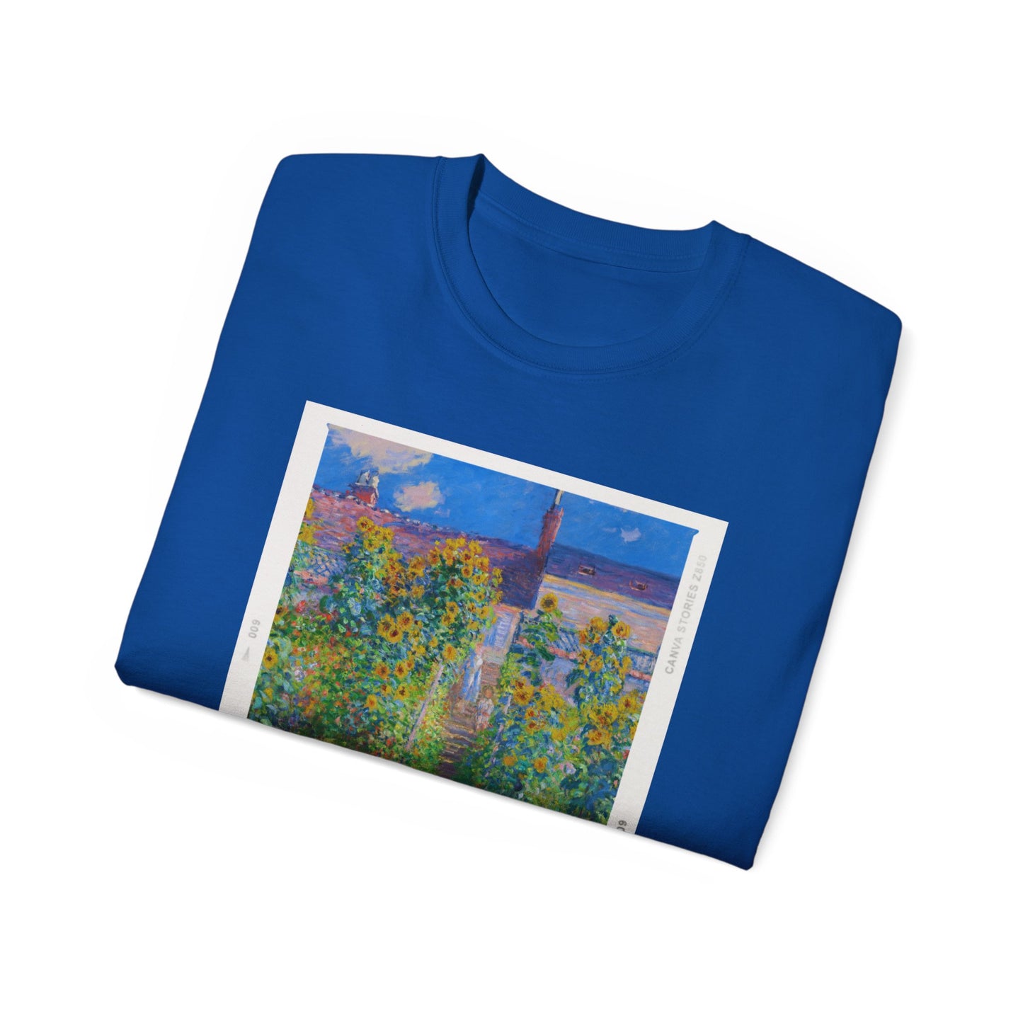 Fotografía de Claude Monet en el jardín de Vetheuil, 1880 Camiseta de algodón ultra suave