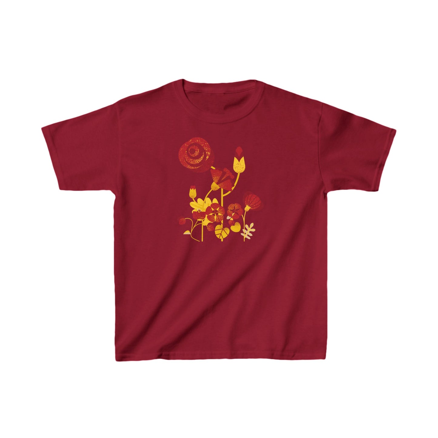 Retro Flowers Kids Heavy Cotton™ Tee