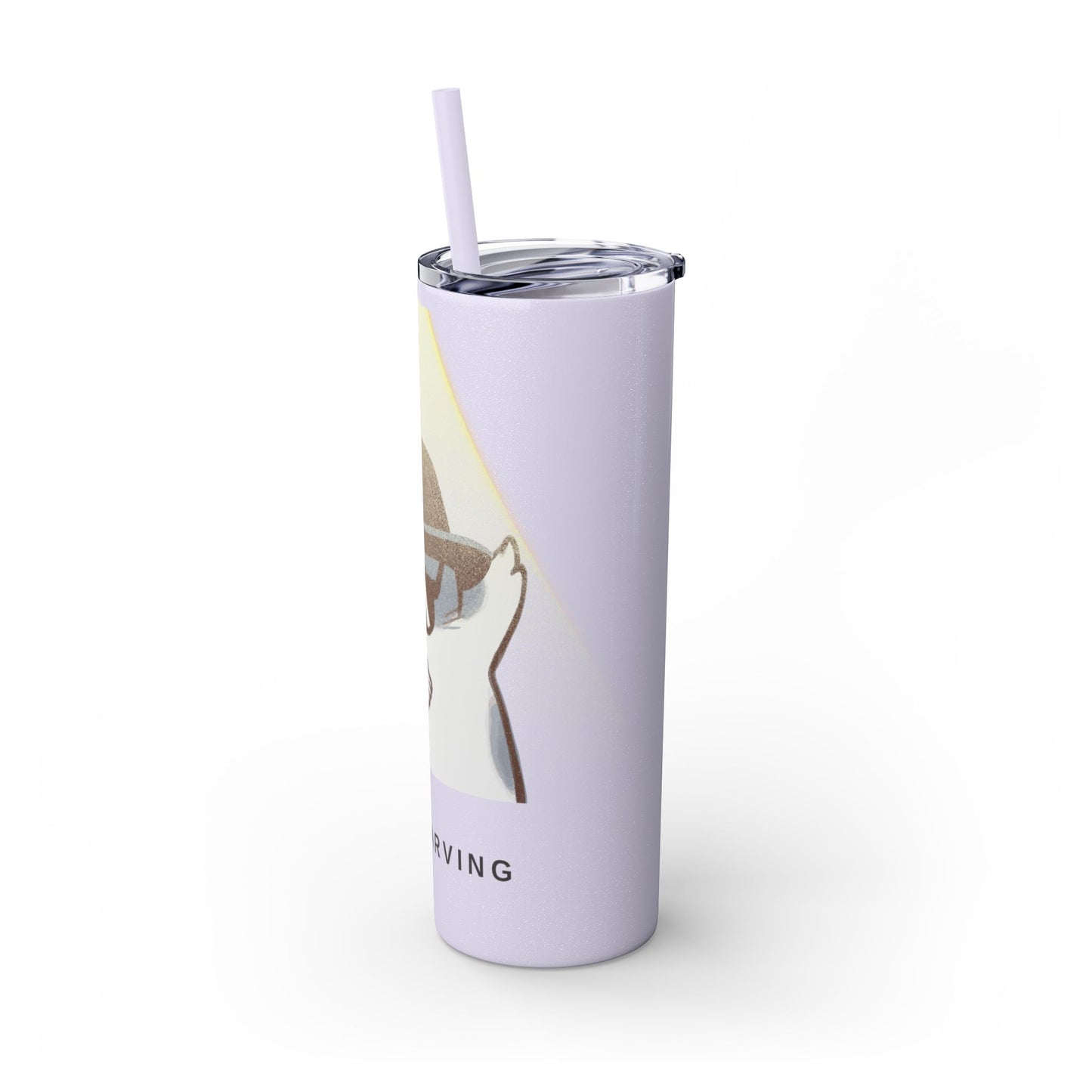 Blues Cat Tumbler with Straw, 20oz