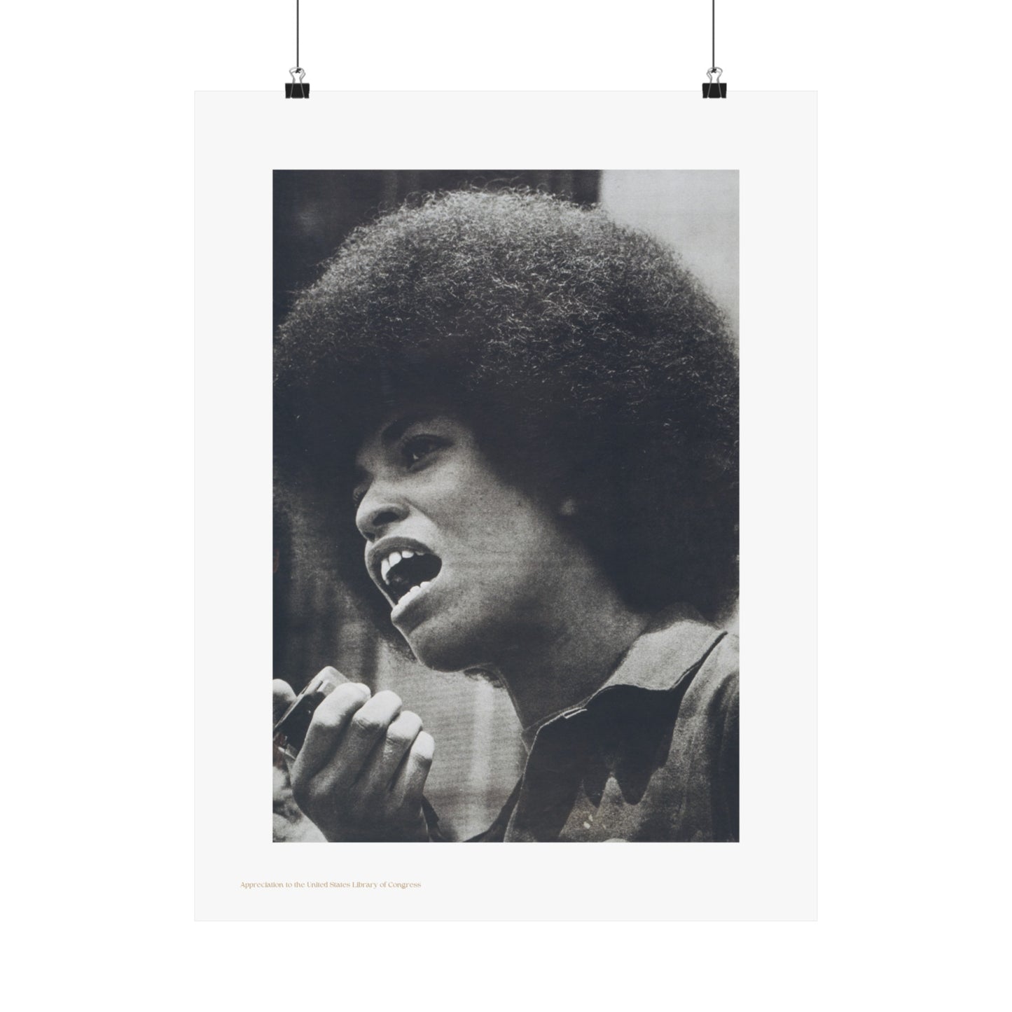 Angela Davis Black Panther Party Vertical Poster