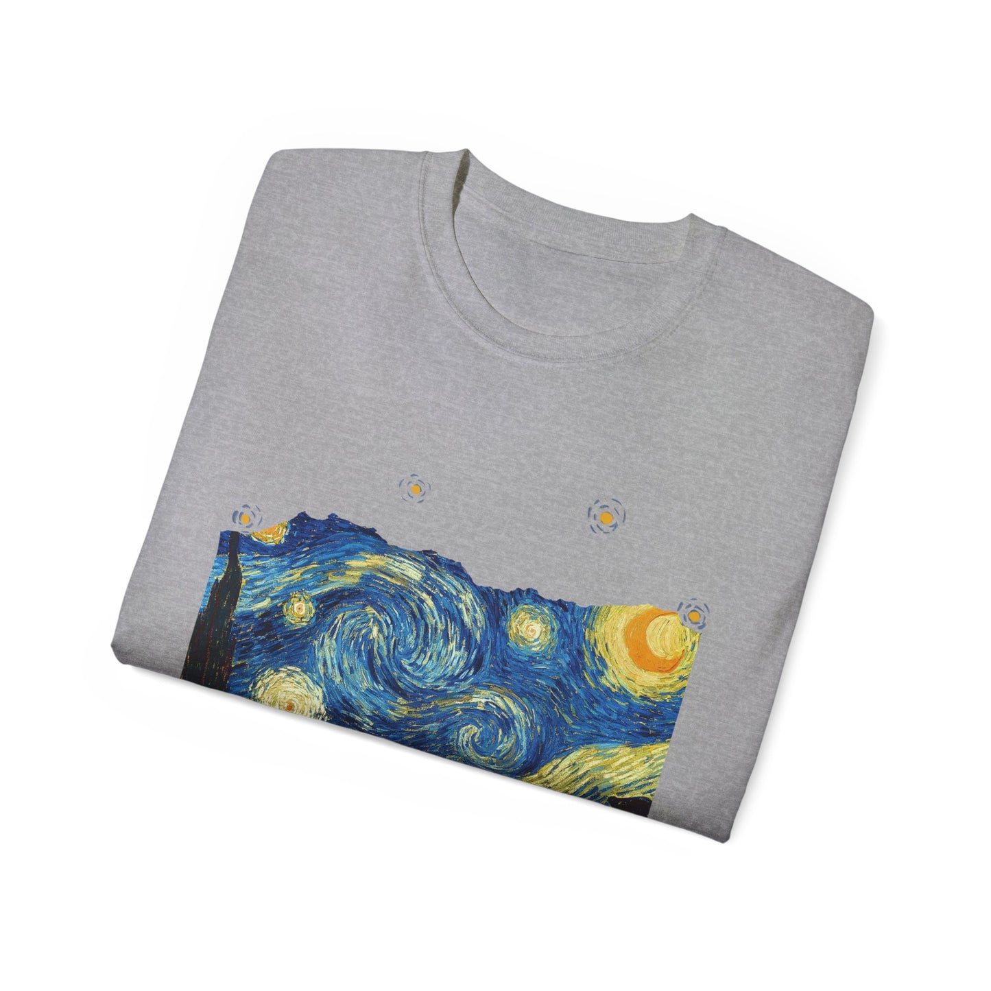 Camiseta de algodón ultradelgada de Vincent Van Gogh, La noche estrellada, 1889, UE