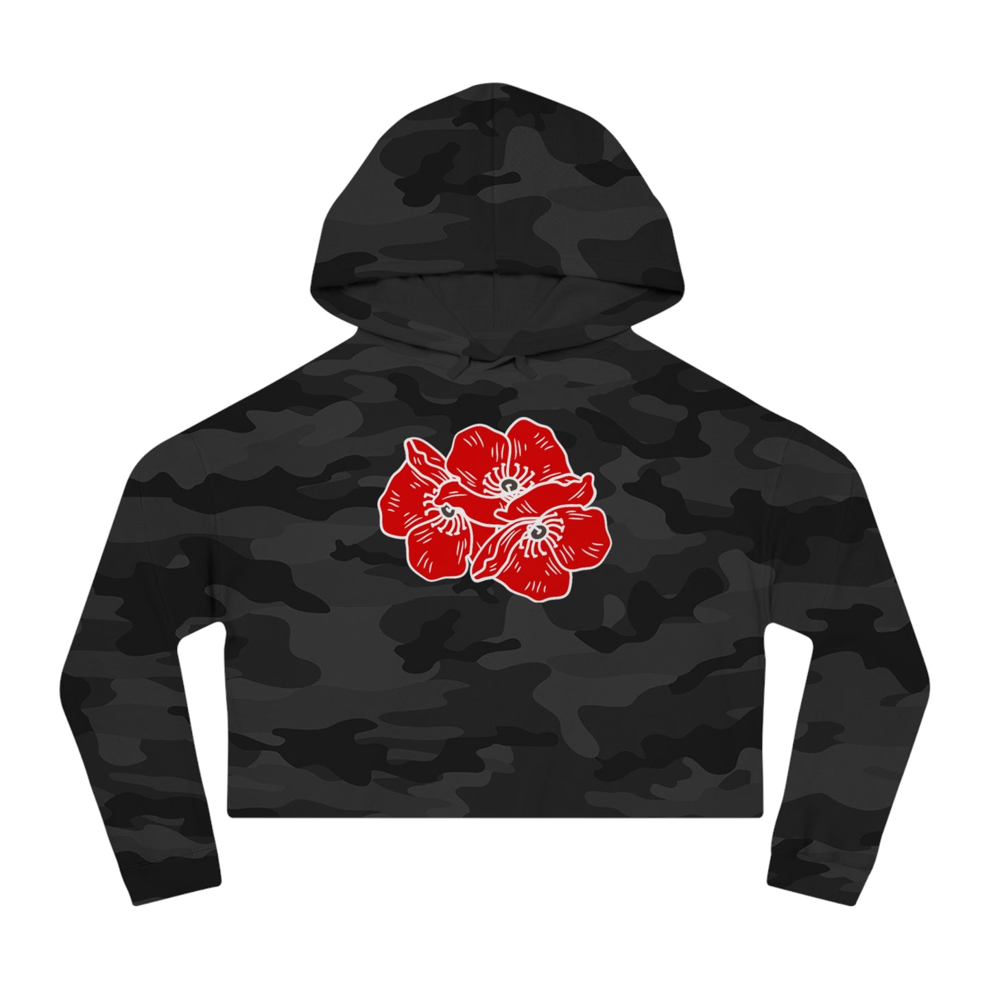 Poppies Women’s Cropped Hooded Sweatshirt