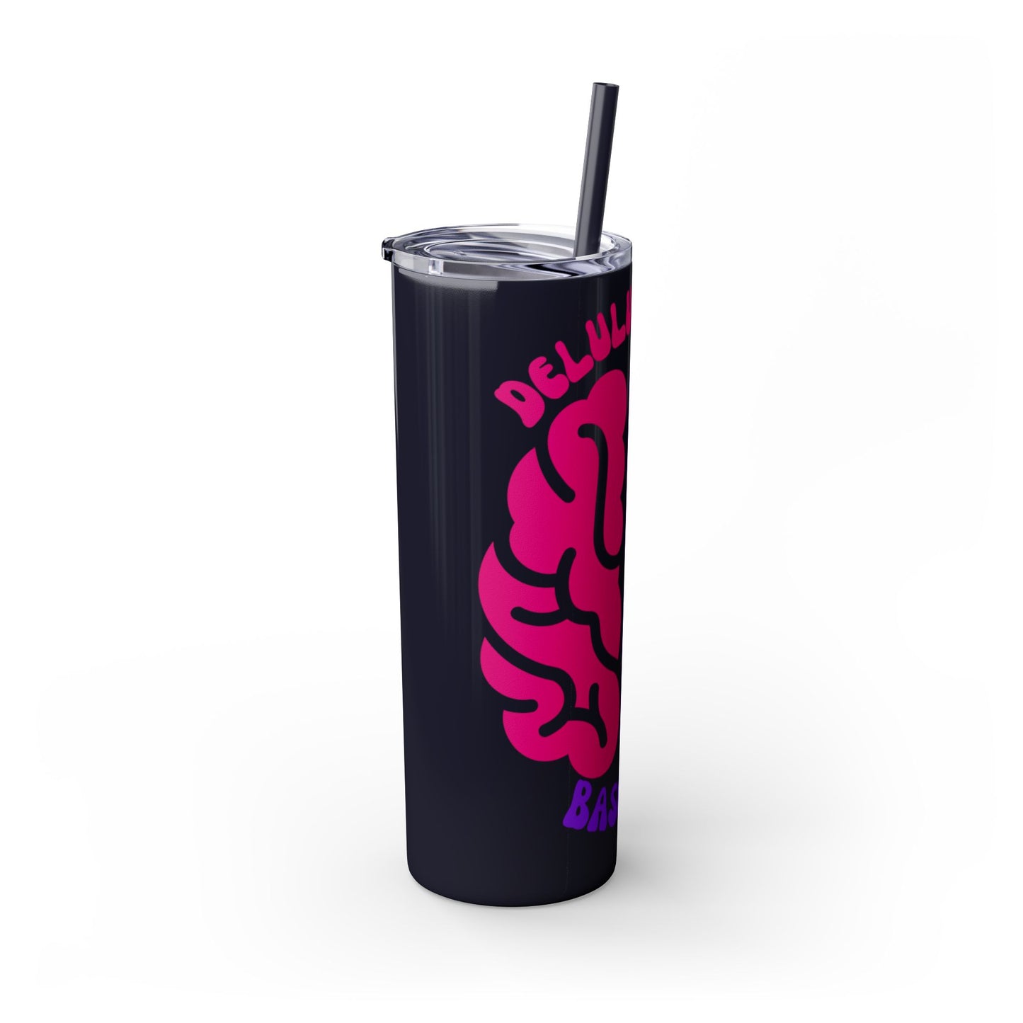 Delulu is My Baseline Tumbler with Straw, 20oz