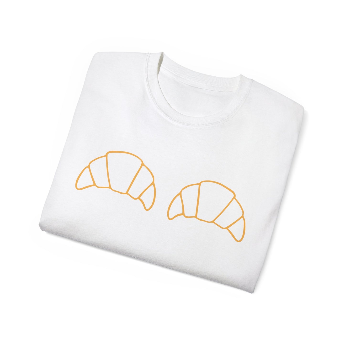 Camiseta unisex de algodón ultrafino con estampado de croissants Itty Bitty