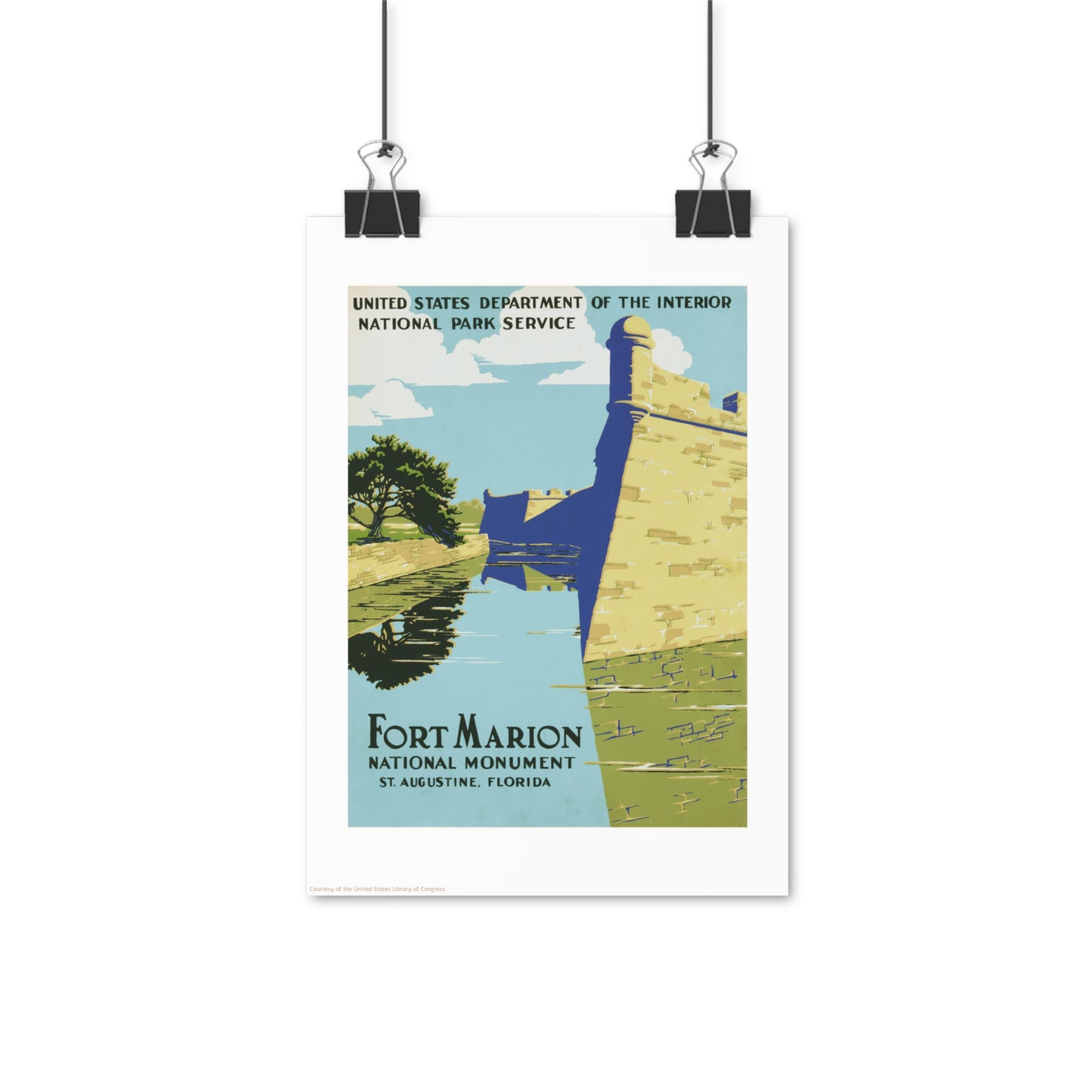 Fort Marion Illustration Vertical Poster EU