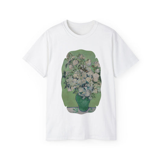 Vincent Van Gogh, Vase of Roses 1890 Ultra Cotton Tee