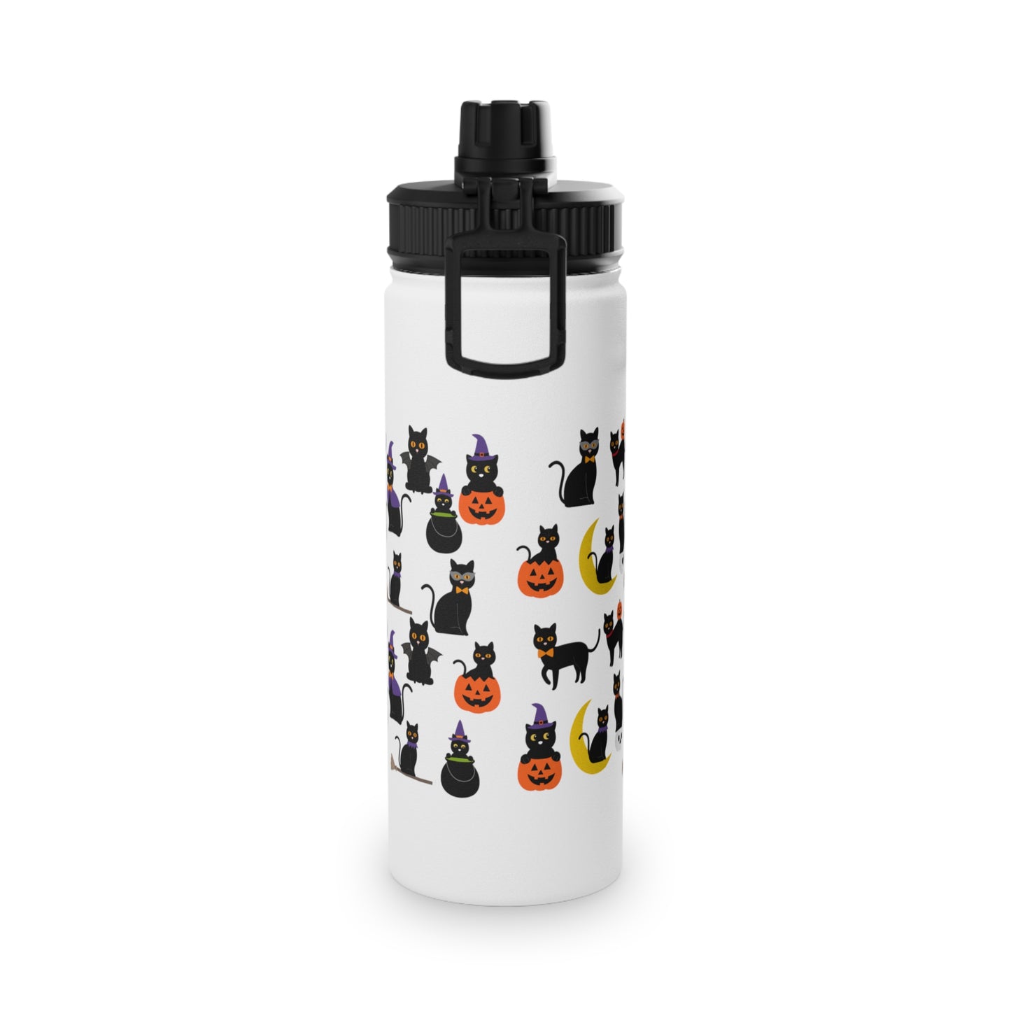 Halloween Cats Stainless Steel Water Bottle, Standard Lid EU