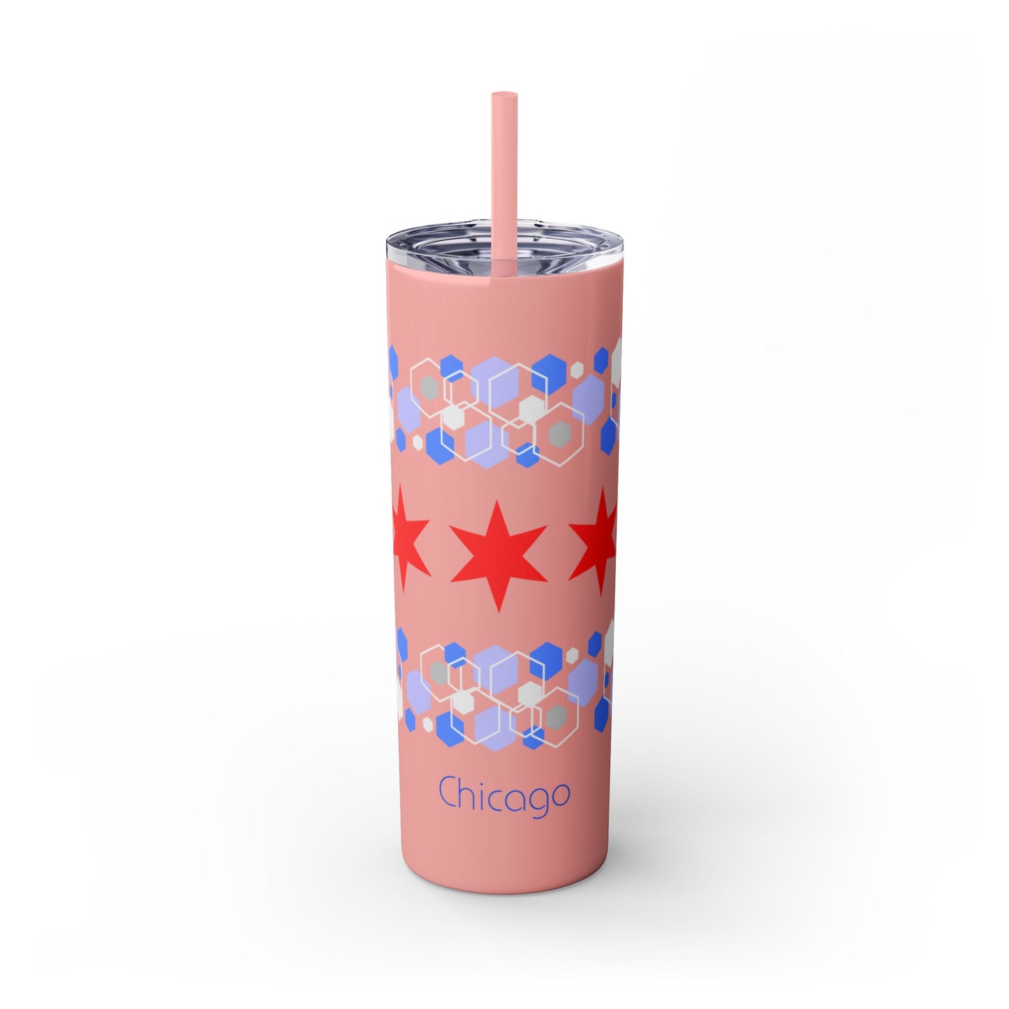 Modern Chicago Tumbler with Straw, 20oz