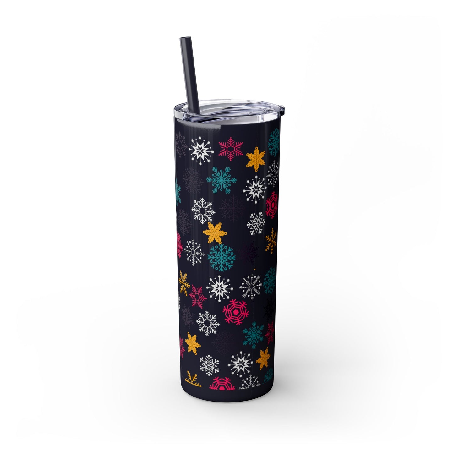 Vaso con pajita Let it Snow Rainbows, 20 oz