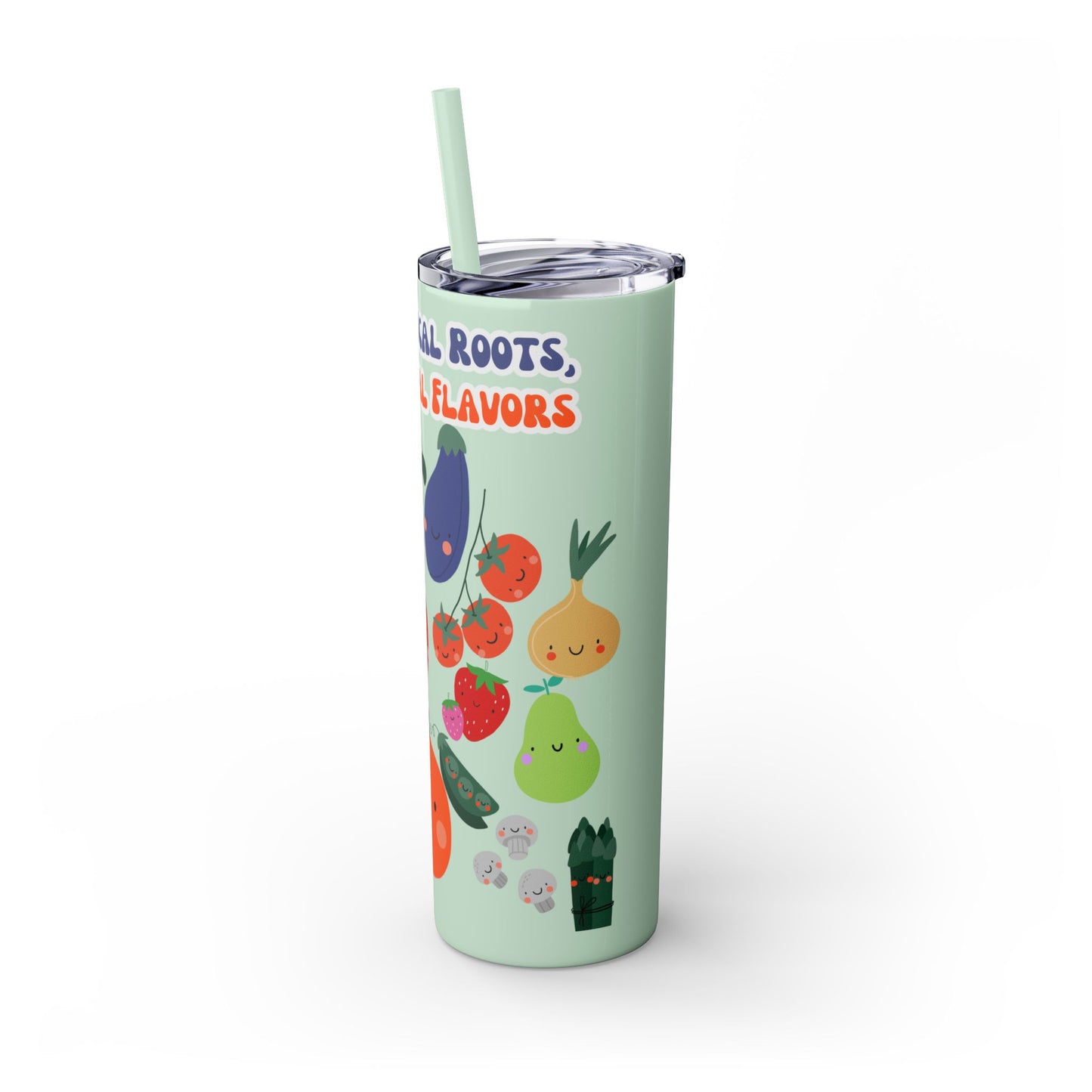 Vaso con pajita, 20 oz, raíces locales y sabores locales 