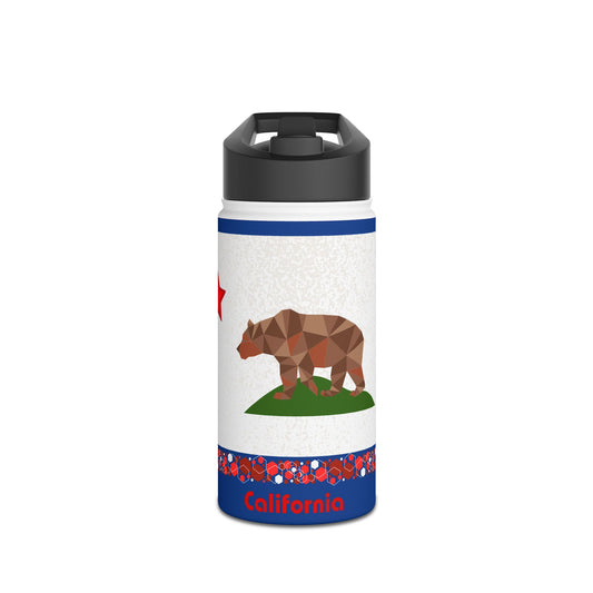 Modern California Stainless Steel Water Bottle, Standard Lid