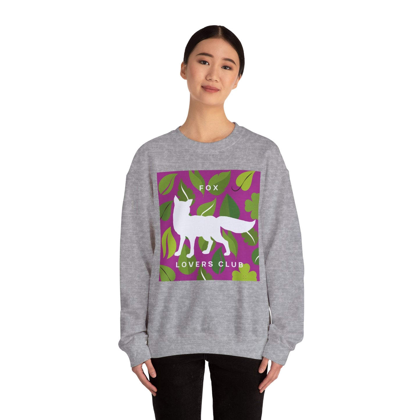 Sudadera unisex de cuello redondo y mezcla pesada Fox Lovers Club 