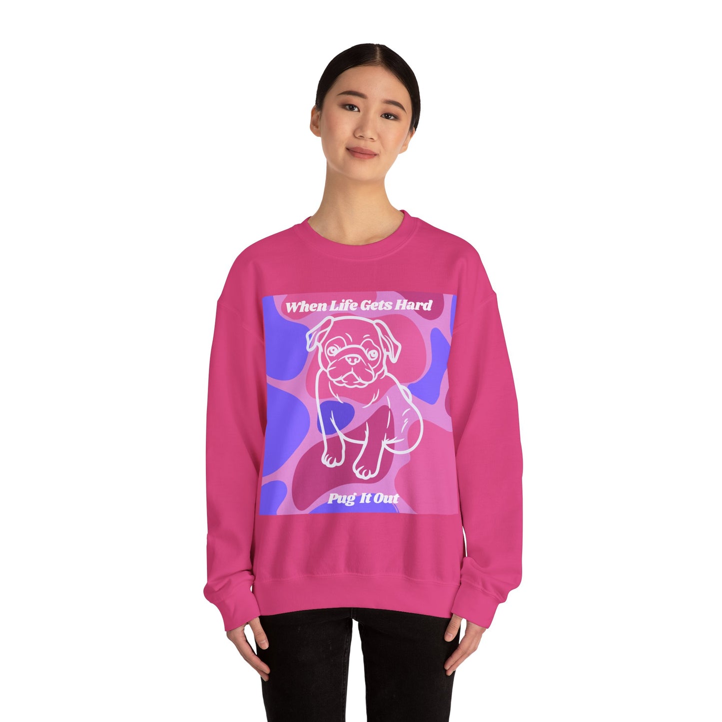 Charming Pug Unisex Heavy Blend™ Crewneck Sweatshirt EU