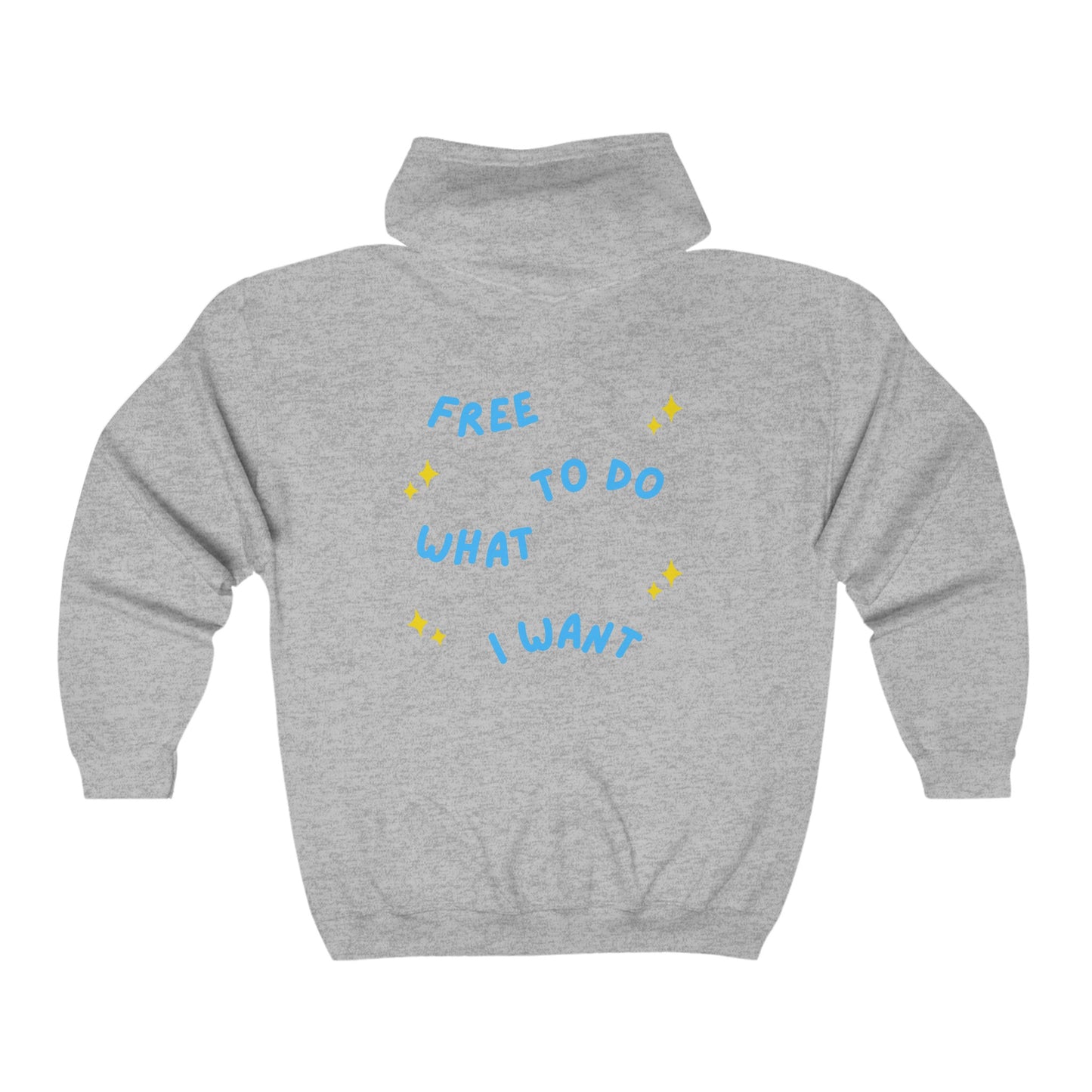 Free To Do What I Want Unisex Heavy Blend™ Full Zip Hooded Sweatshirt EU