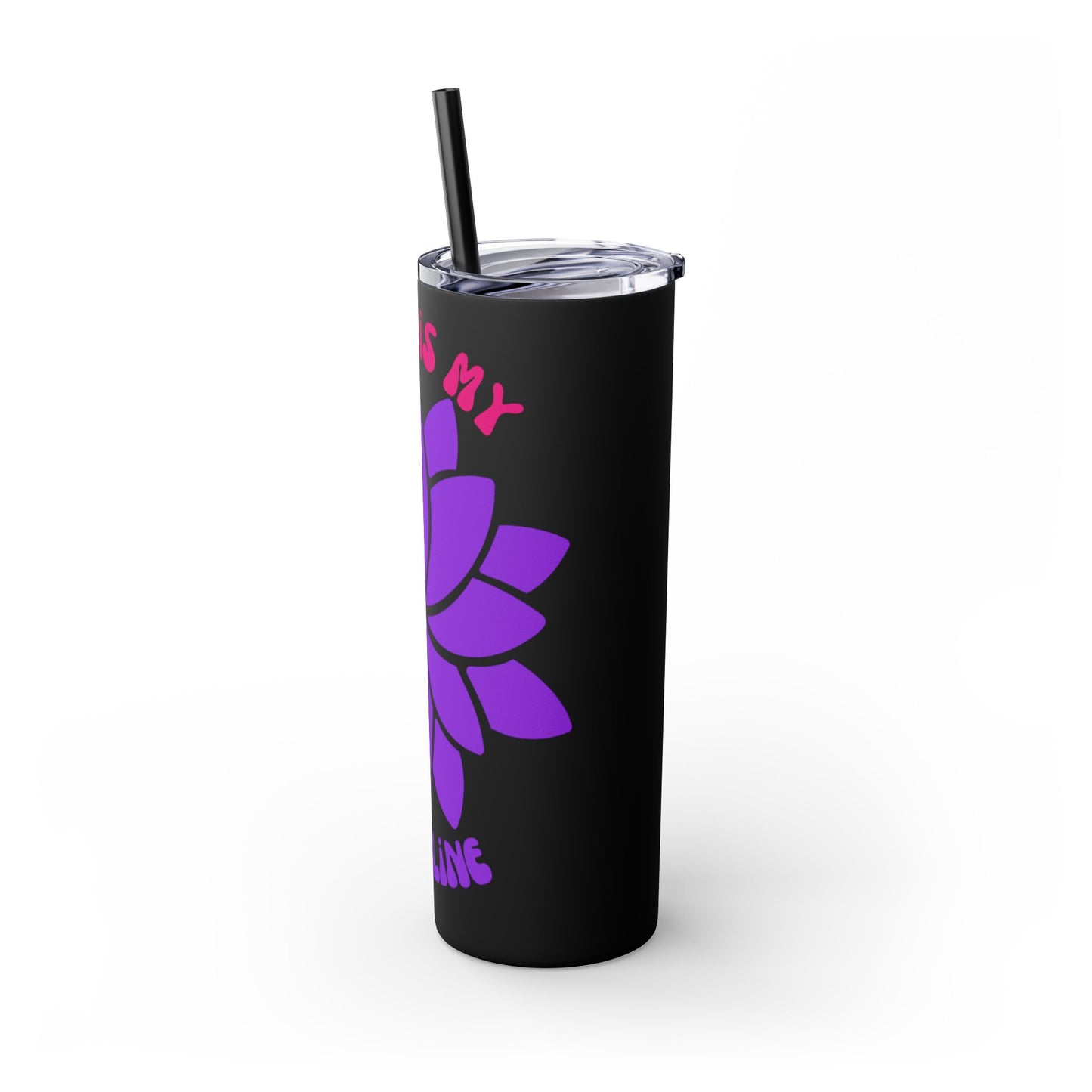 Delulu is My Baseline Tumbler with Straw, 20oz