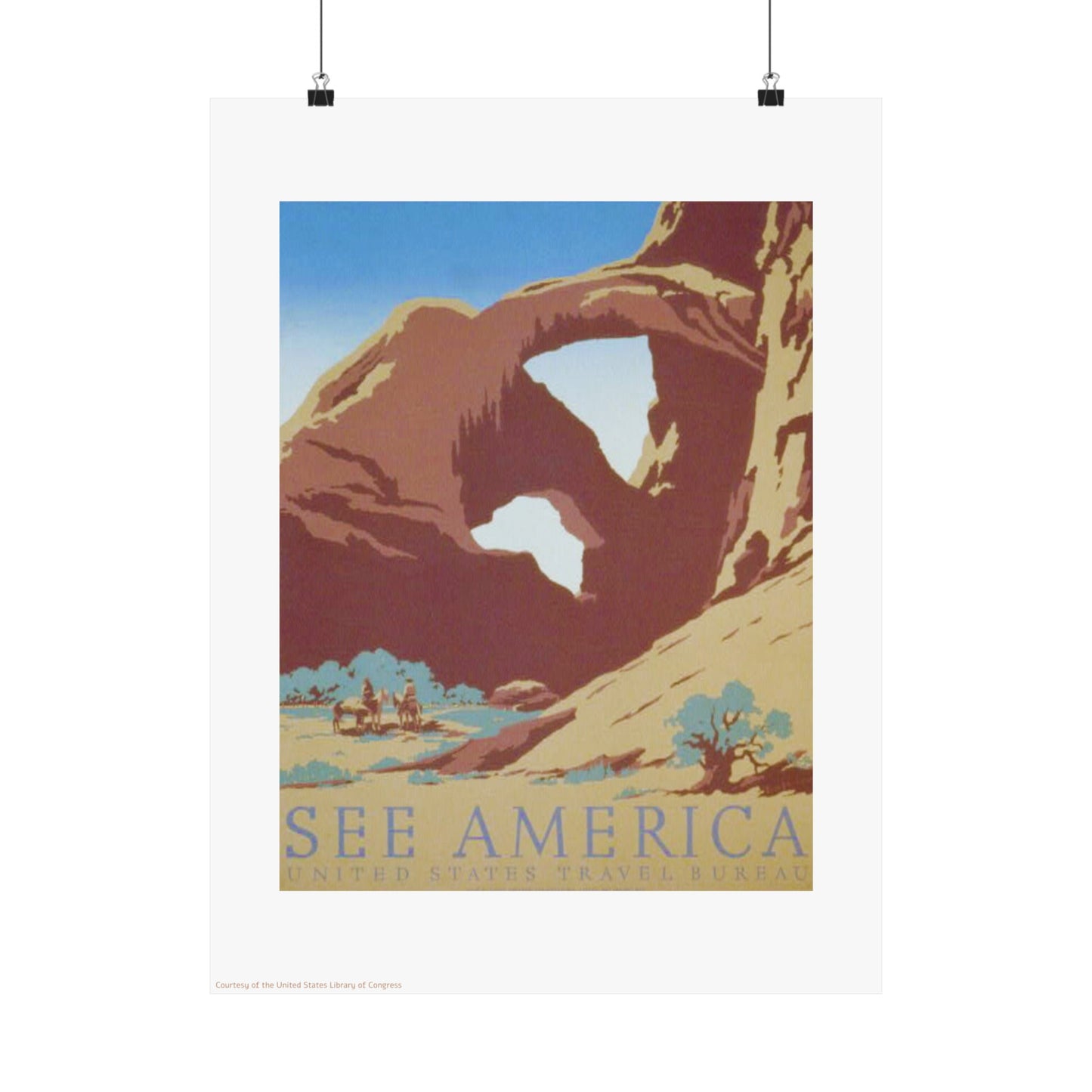 See America Two Illustration Vertical Poster