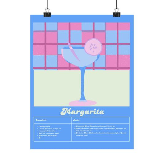 Margarita Illustration Vertical Poster