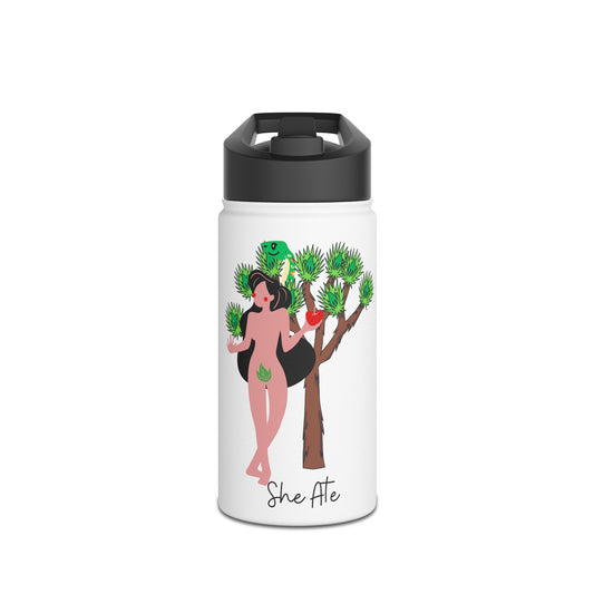 Eve She Ate Stainless Steel Water Bottle, Standard Lid