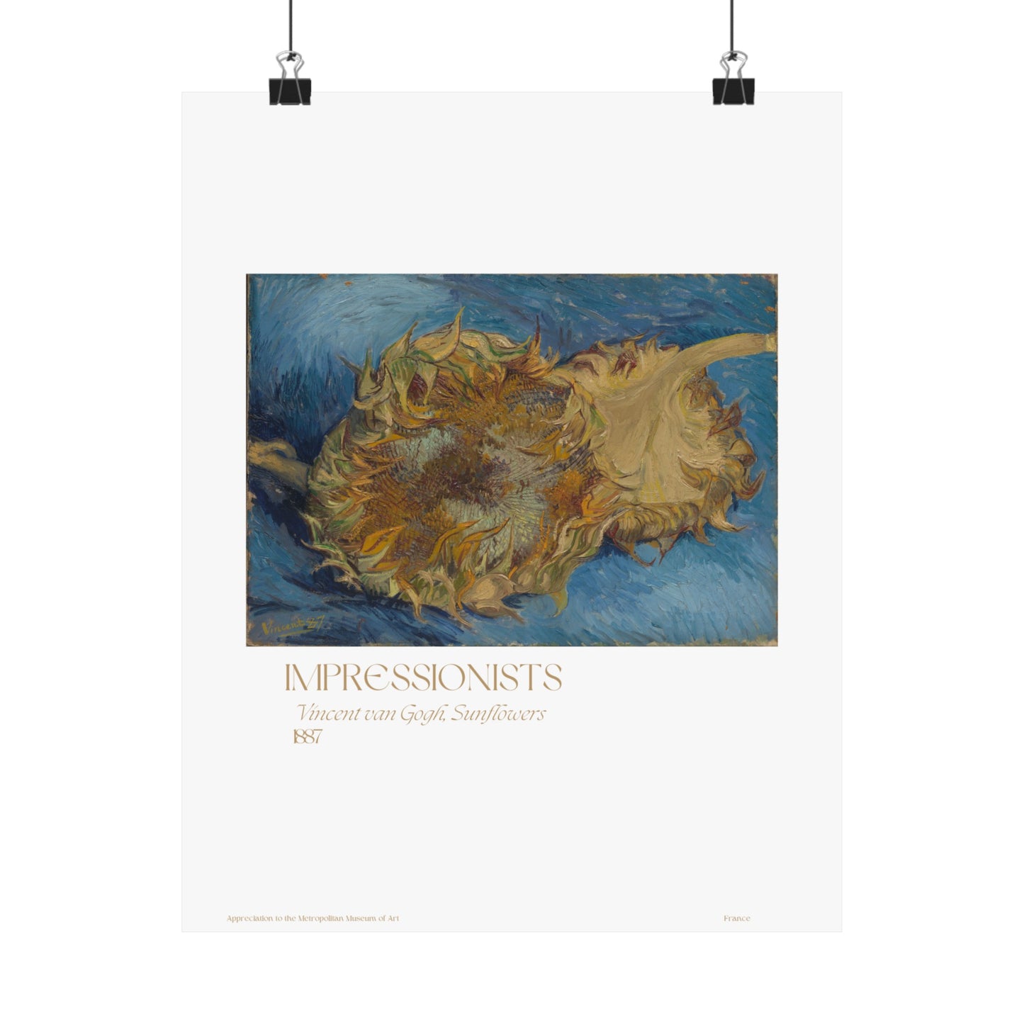 Vincent van Gogh, Sunflowers 1887 Vertical Poster