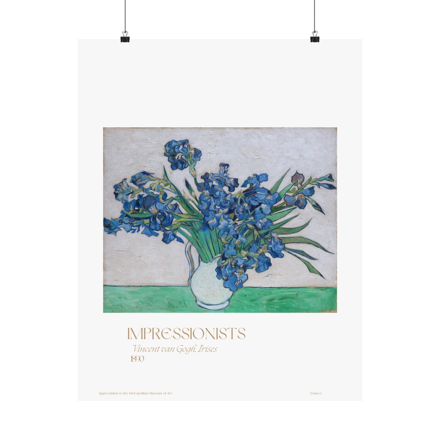 Vincent van Gogh, Irises 1890 Vertical Poster