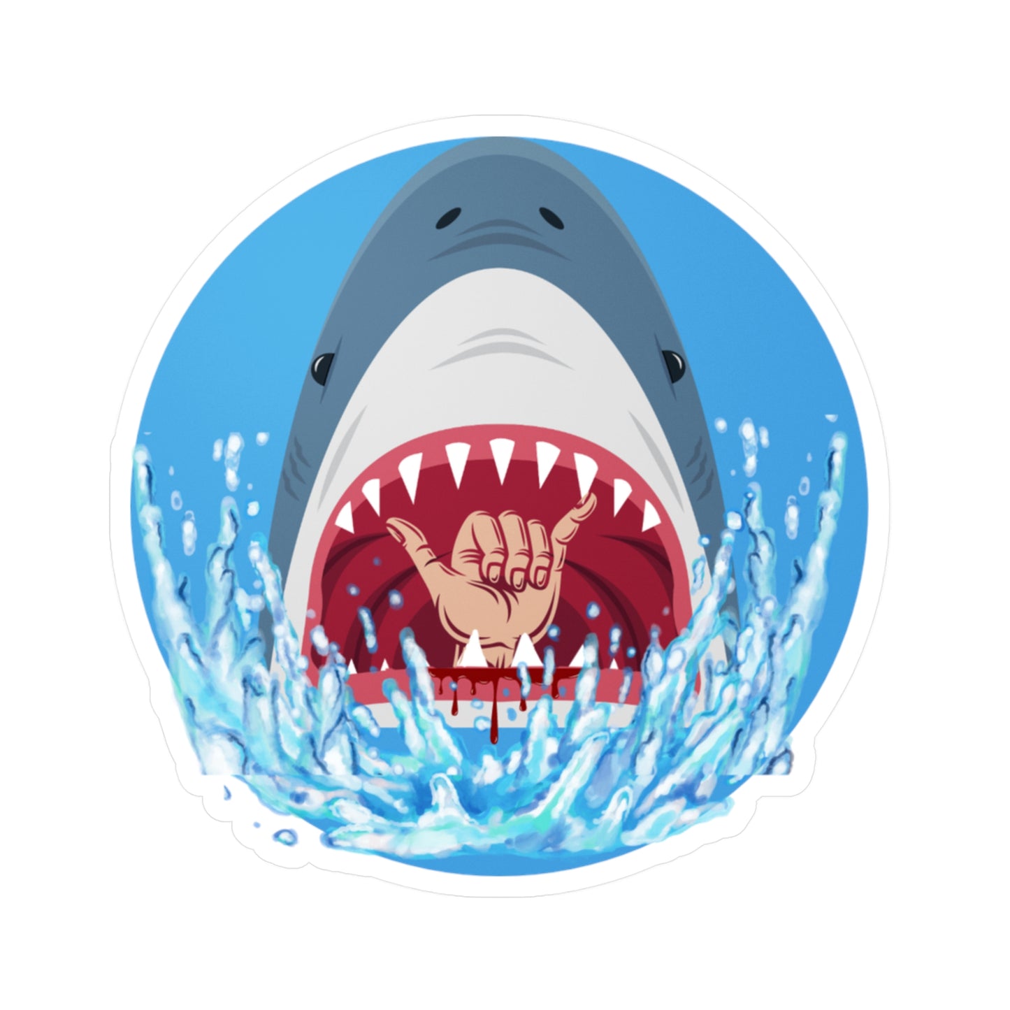 Surfin' Shark Kiss-Cut Stickers EU