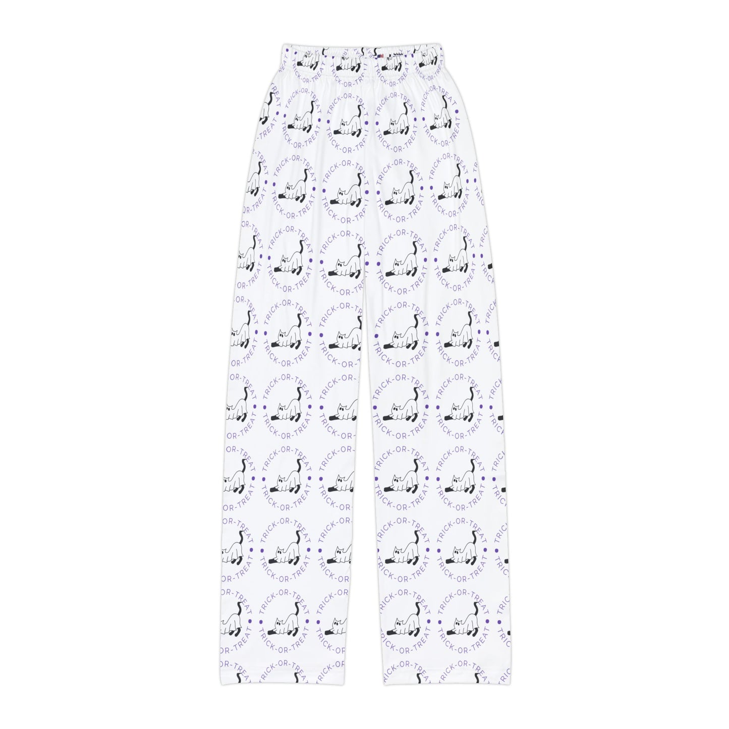 Halloween Ghost Kitty Kids Pajama Pants