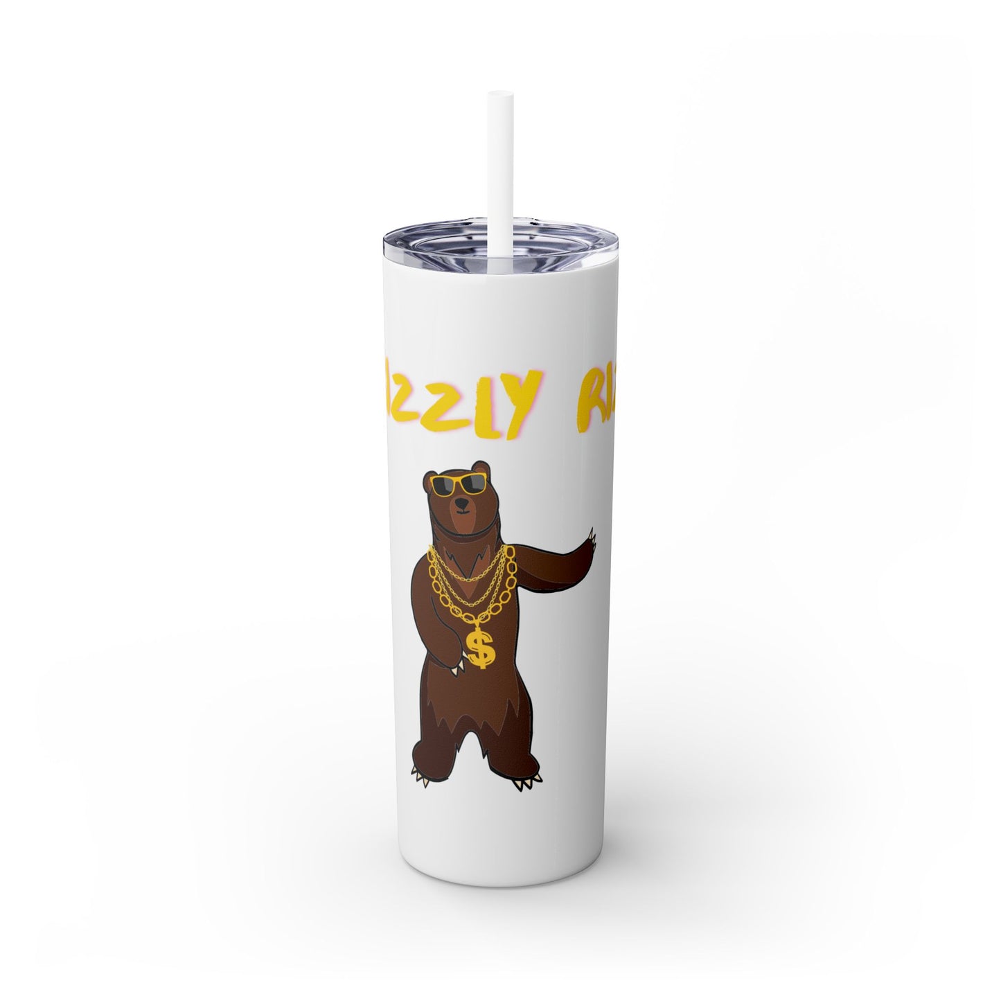 Grizzly Rizz Bear Tumbler with Straw, 20oz