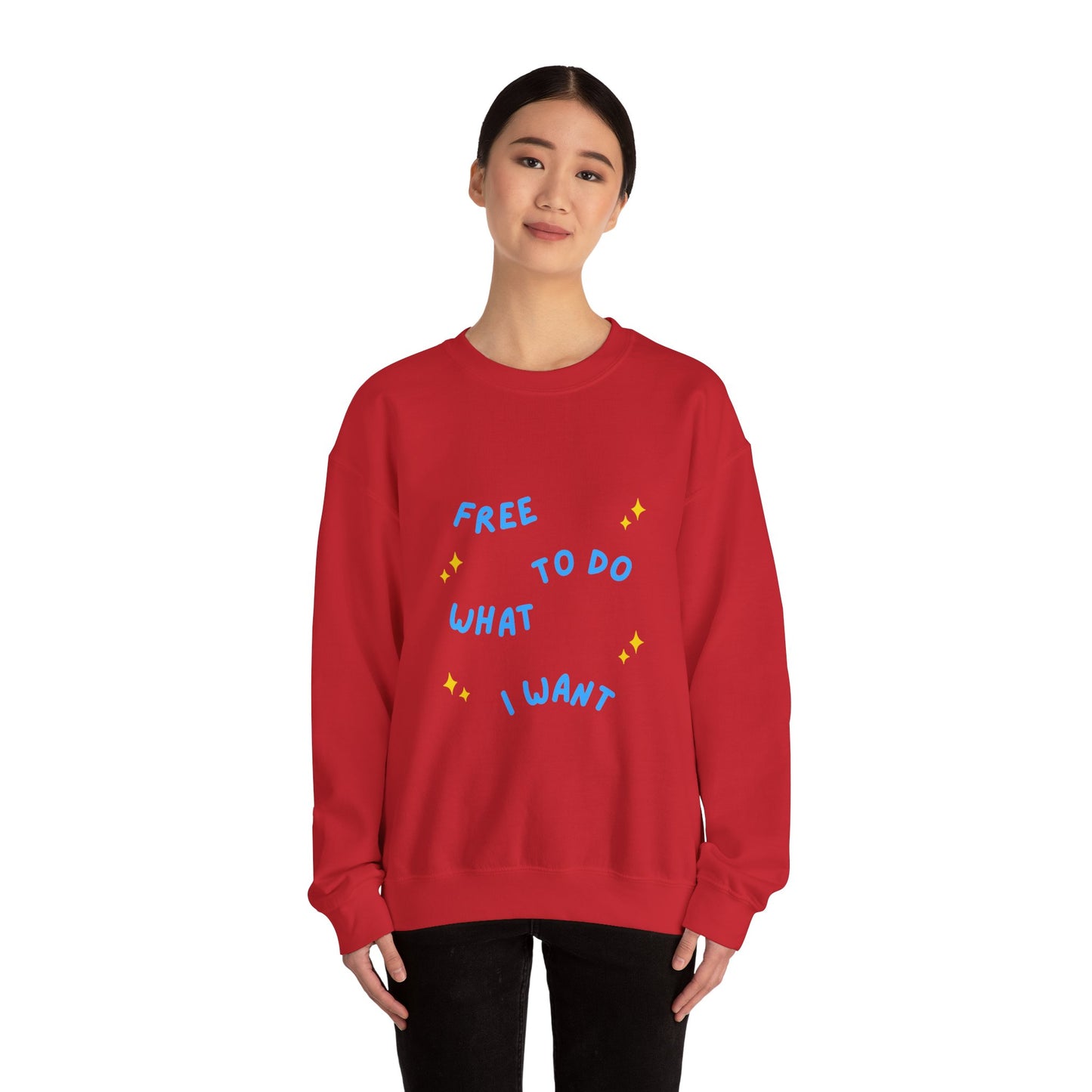 Free To Do What I Want Unisex Heavy Blend™ Crewneck Sweatshirt EU