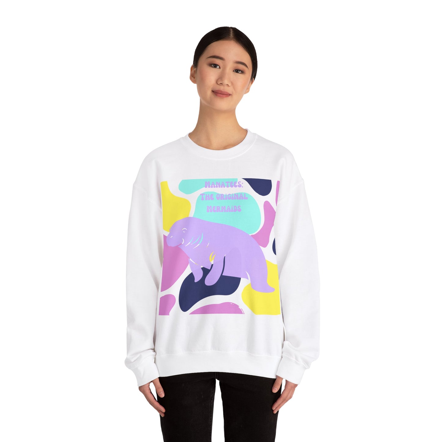 The Original Mermaid Manatee Unisex Heavy Blend™ Crewneck Sweatshirt EU