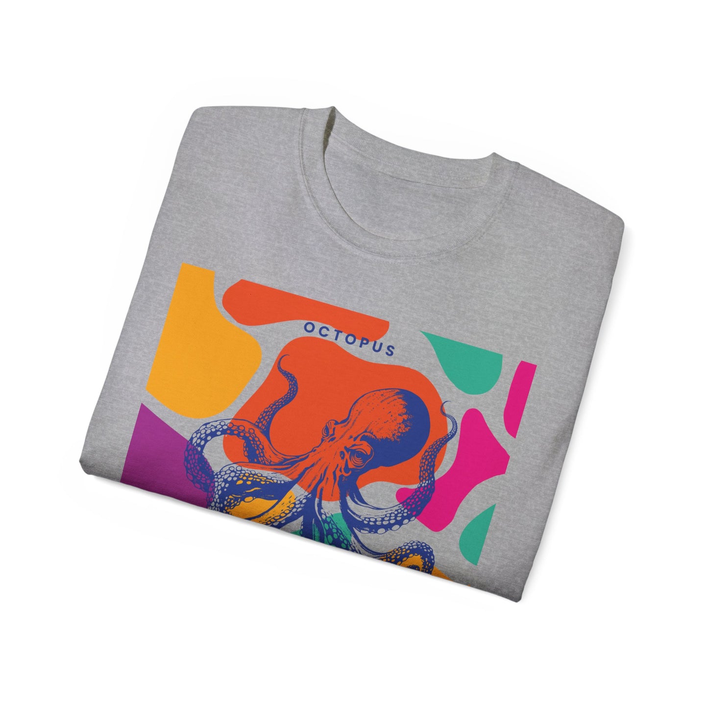 Camiseta unisex de algodón ultra suave con diseño de pulpo Squishy Sea Genius de la UE 