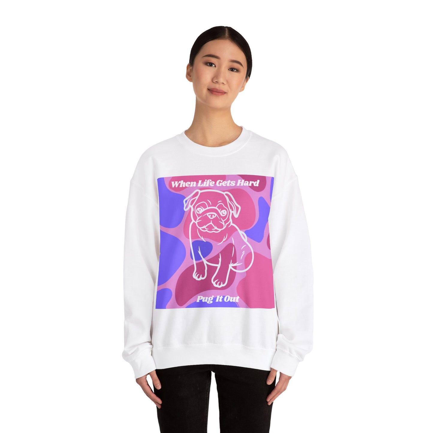 Charming Pug Unisex Heavy Blend™ Crewneck Sweatshirt EU