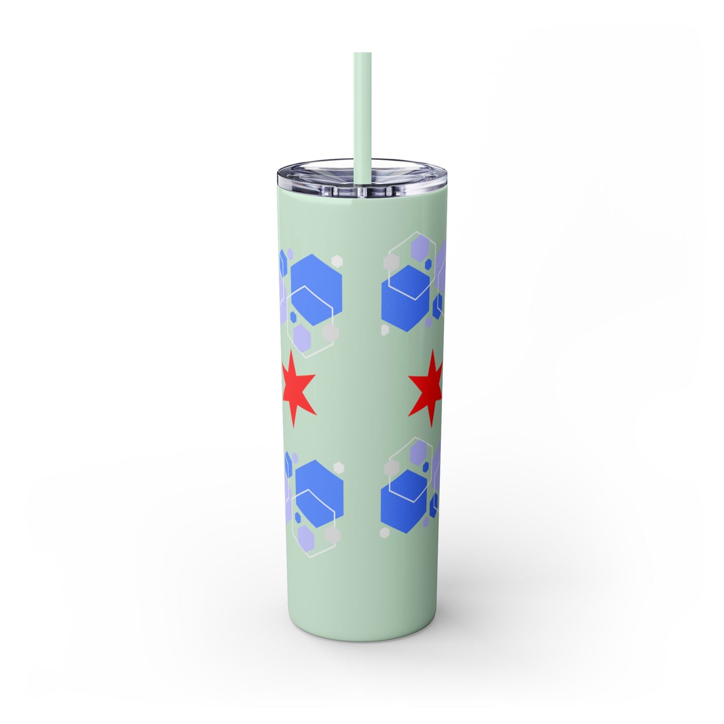 Modern Chicago Tumbler with Straw, 20oz