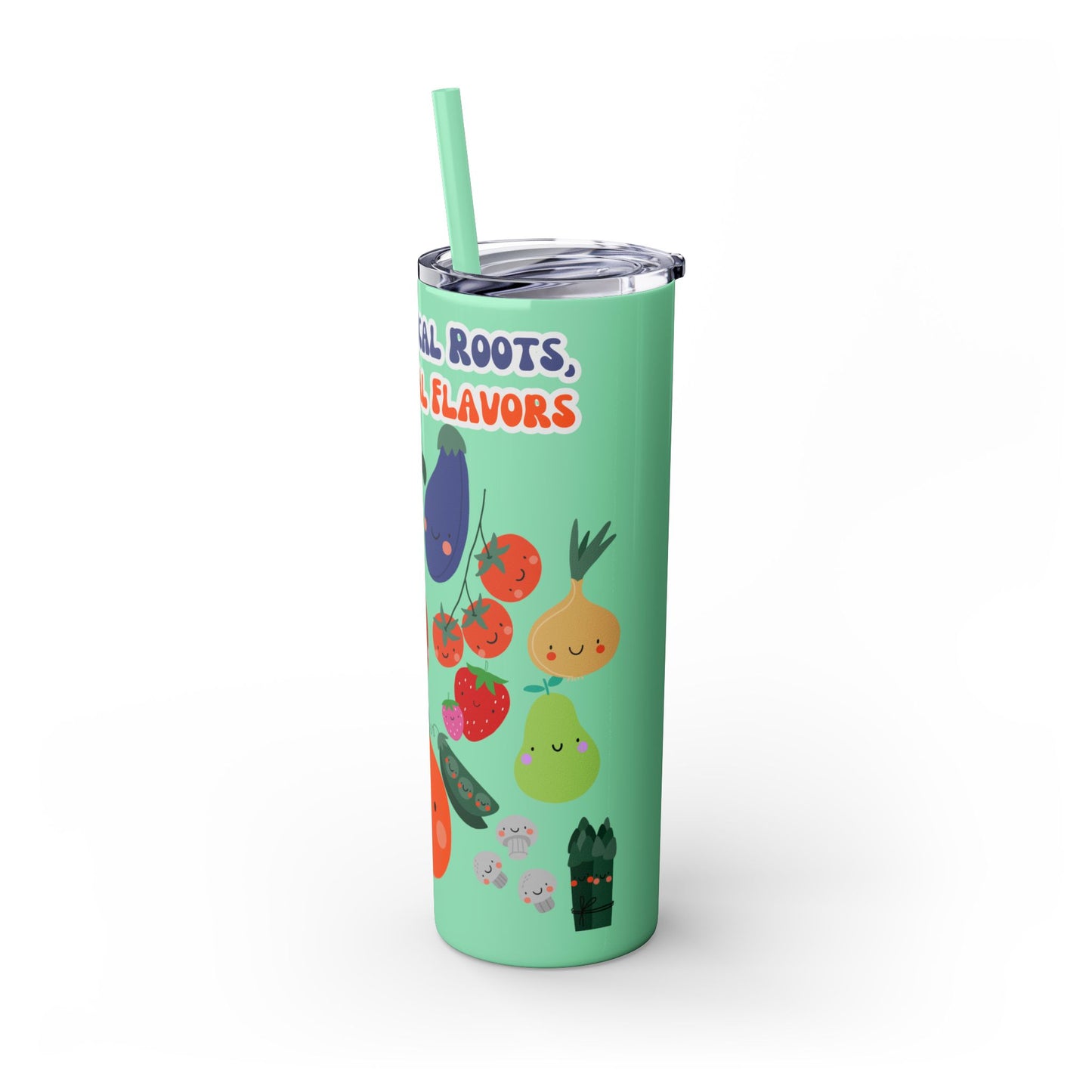 Vaso con pajita, 20 oz, raíces locales y sabores locales 