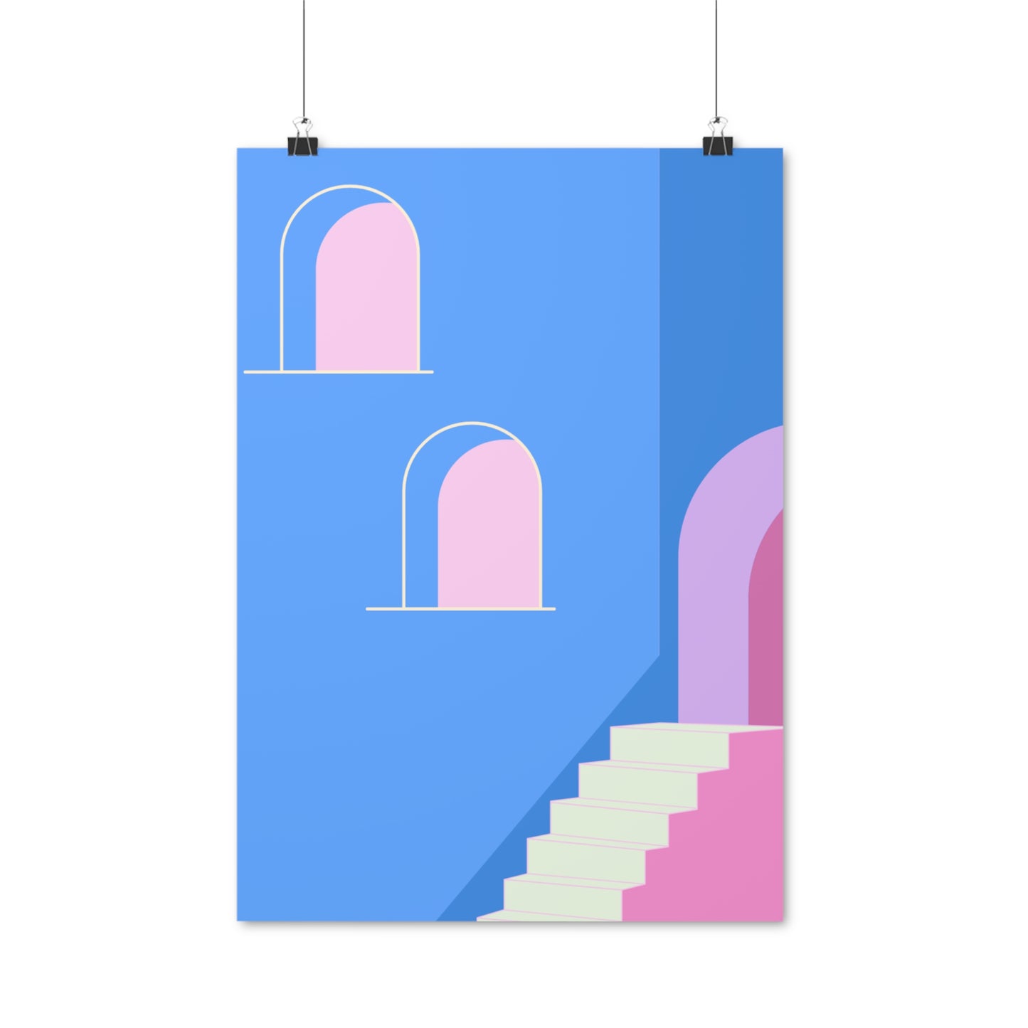 Doorways Illustration Vertical Poster EU