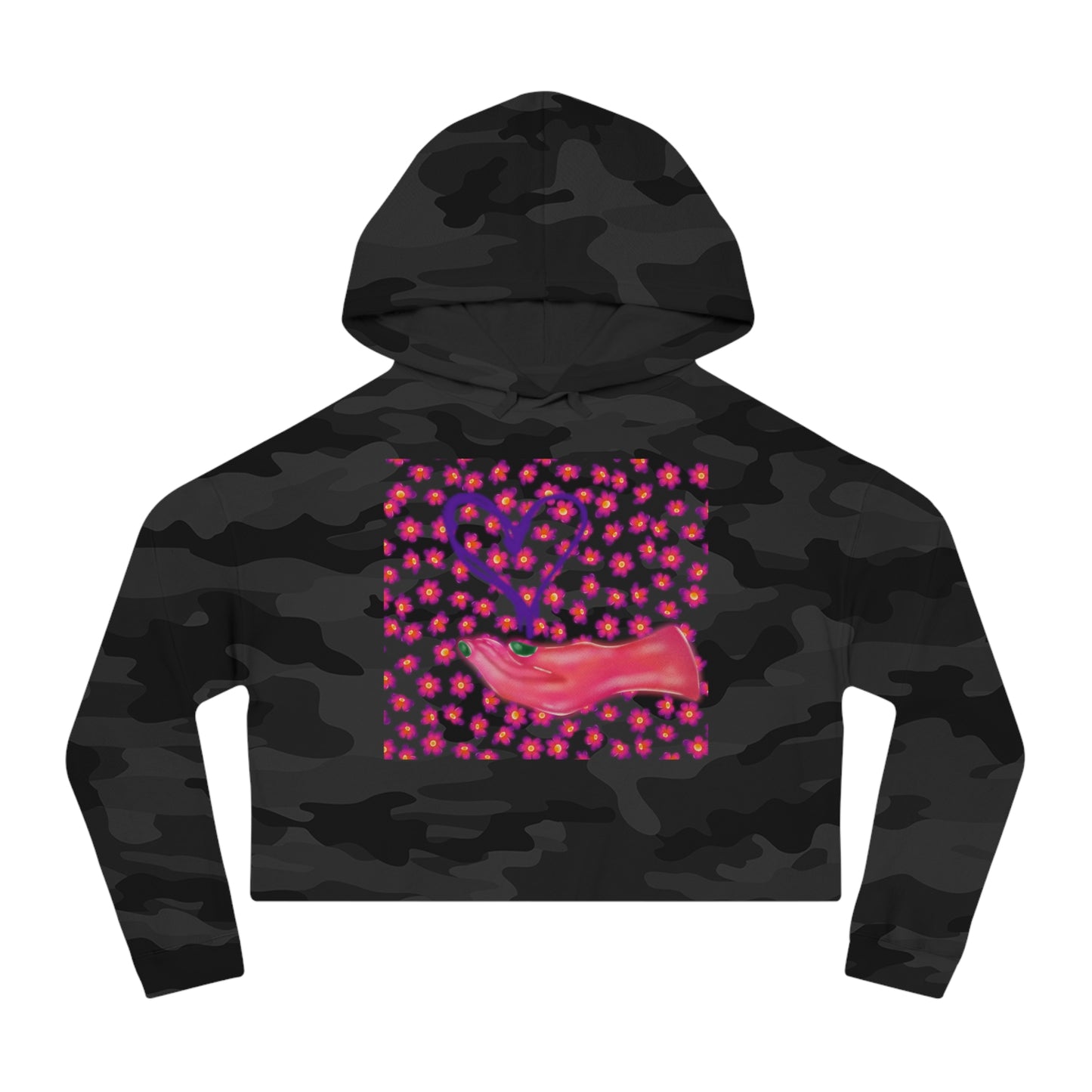 Sudadera corta con capucha para mujer My Heart