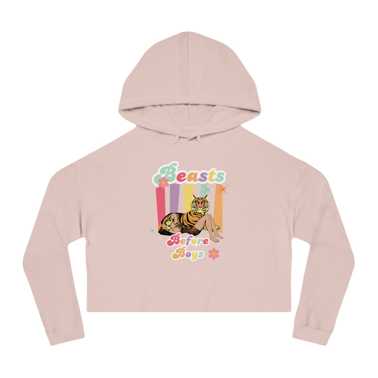 Breasts Before Boys Women’s Cropped Hooded Sweatshirt