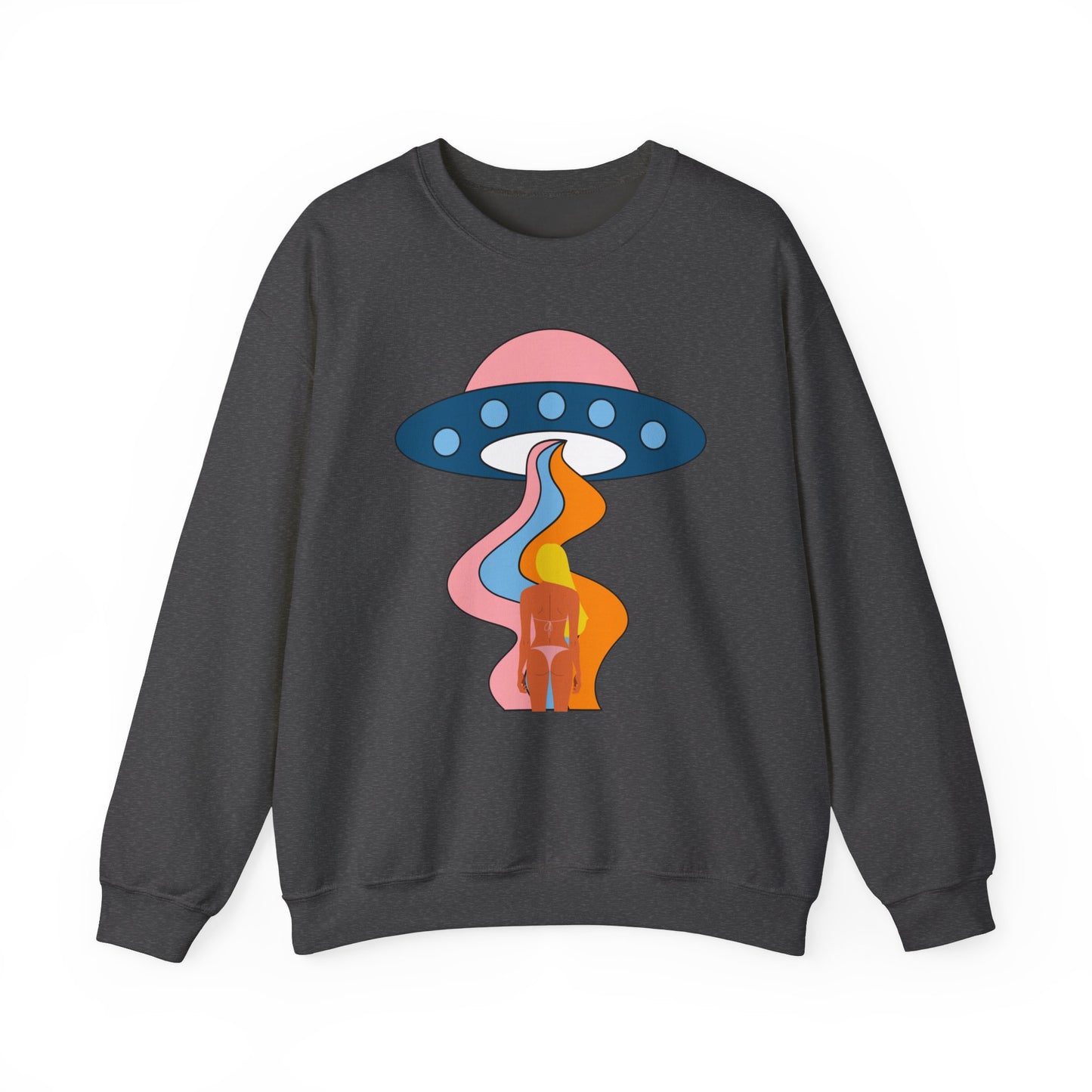 Sudadera unisex de cuello redondo de mezcla pesada Bikini Abduction 