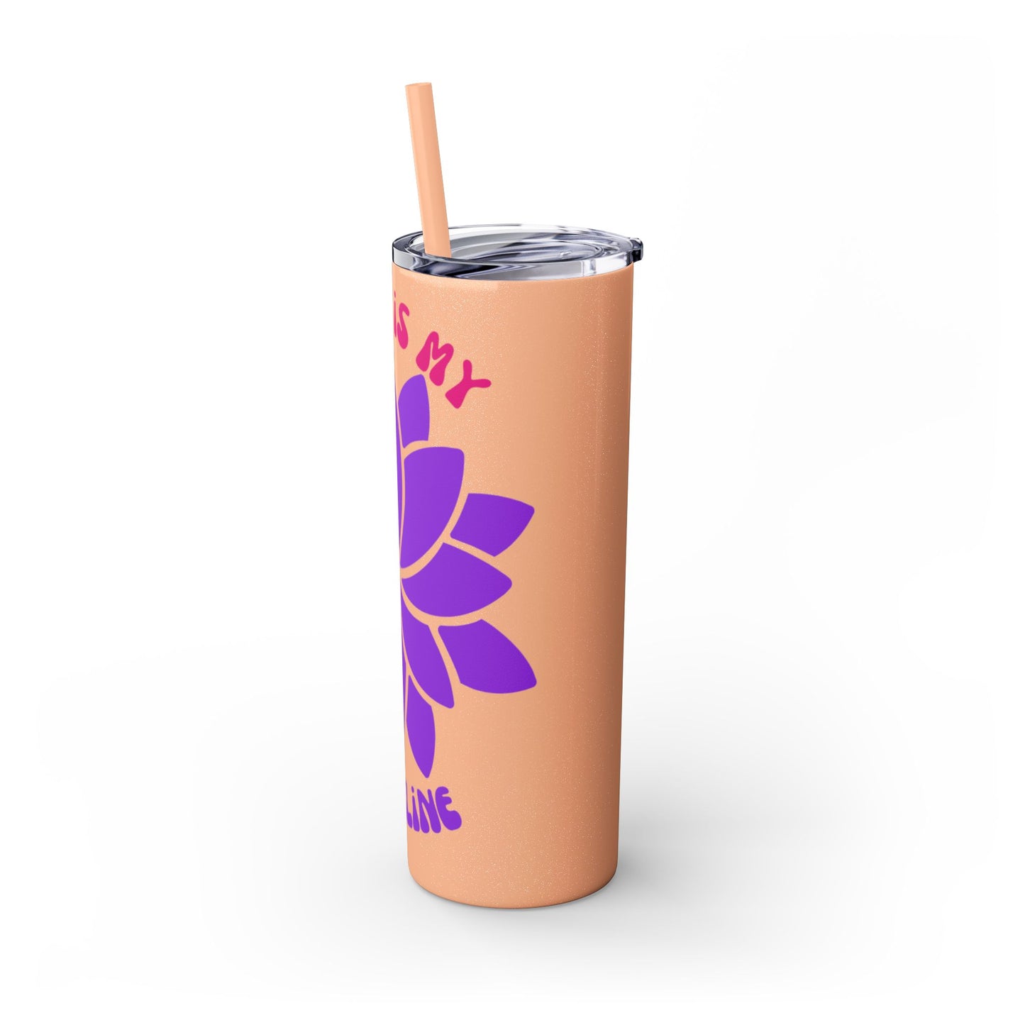 Delulu is My Baseline Tumbler with Straw, 20oz