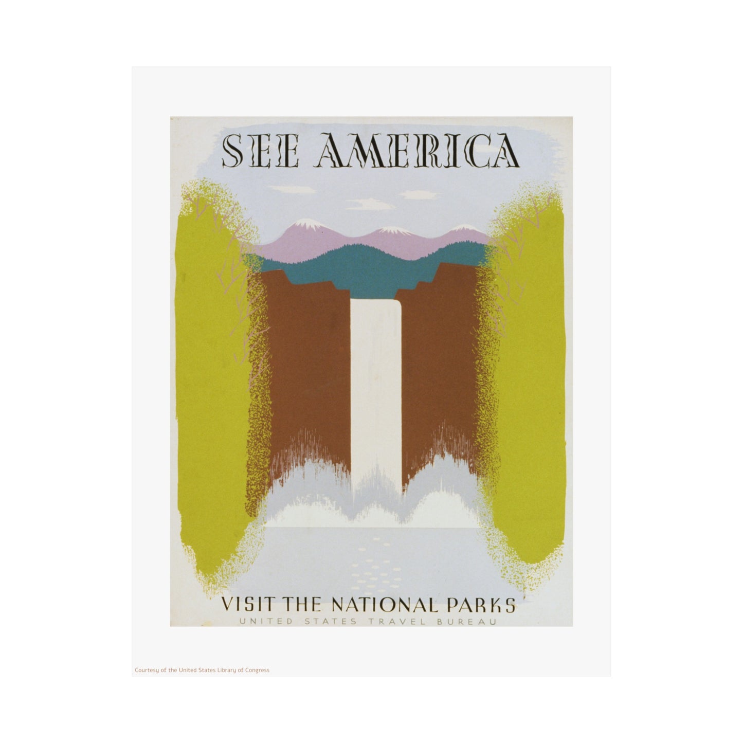 See America Illustration Vertical Poster