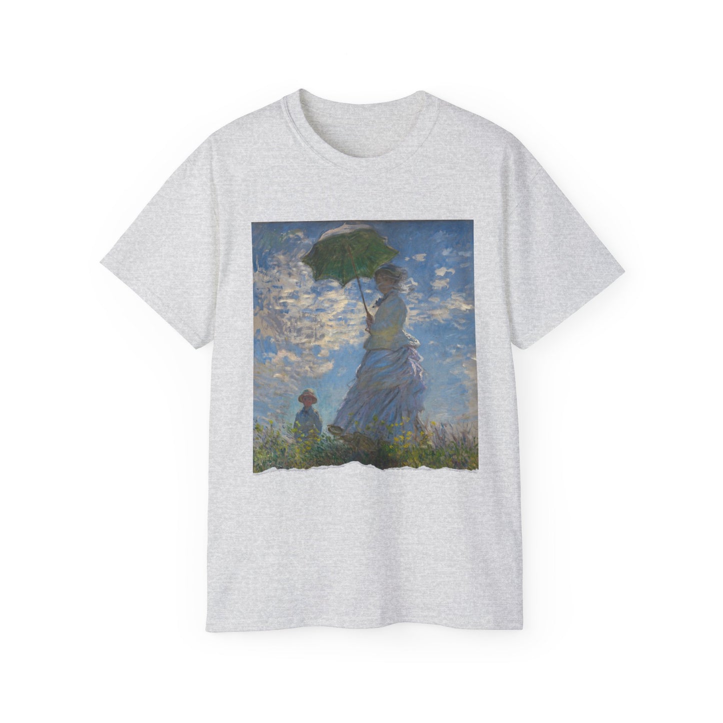 Ripped Claude Monet Madame Monet and Her Son or The Stroll 1875 Ultra Cotton Tee