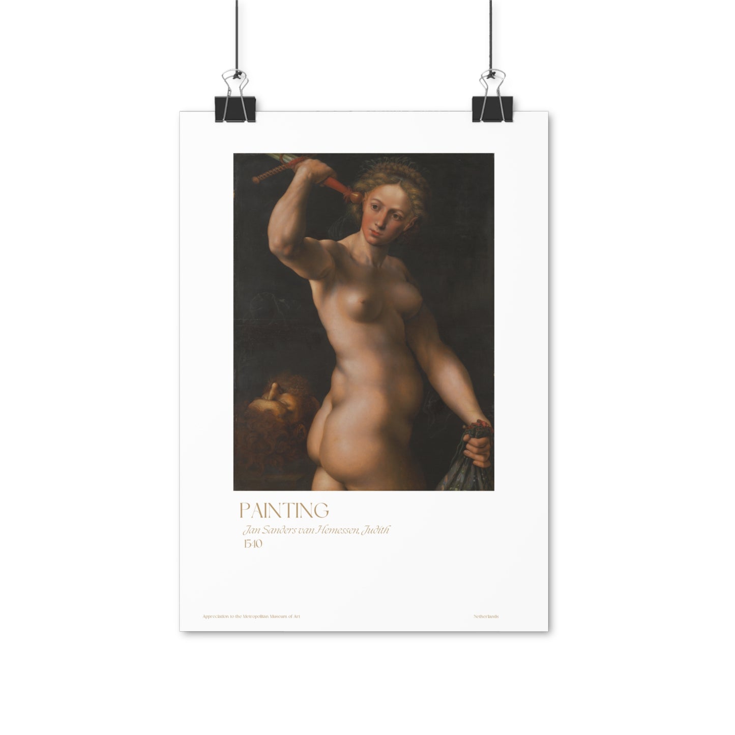 Jan Sanders van Hemessen, Judith 1540 Vertical Posters EU