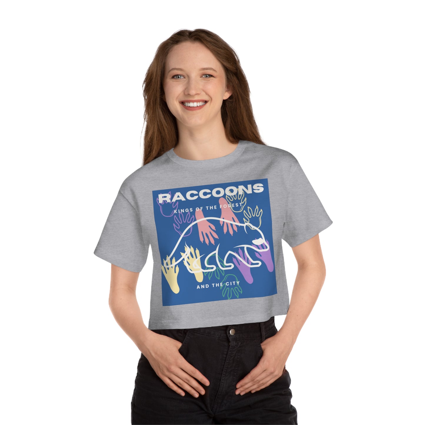 Kings of City Forest Raccoons Champion Women's Heritage Cropped T-Shirt