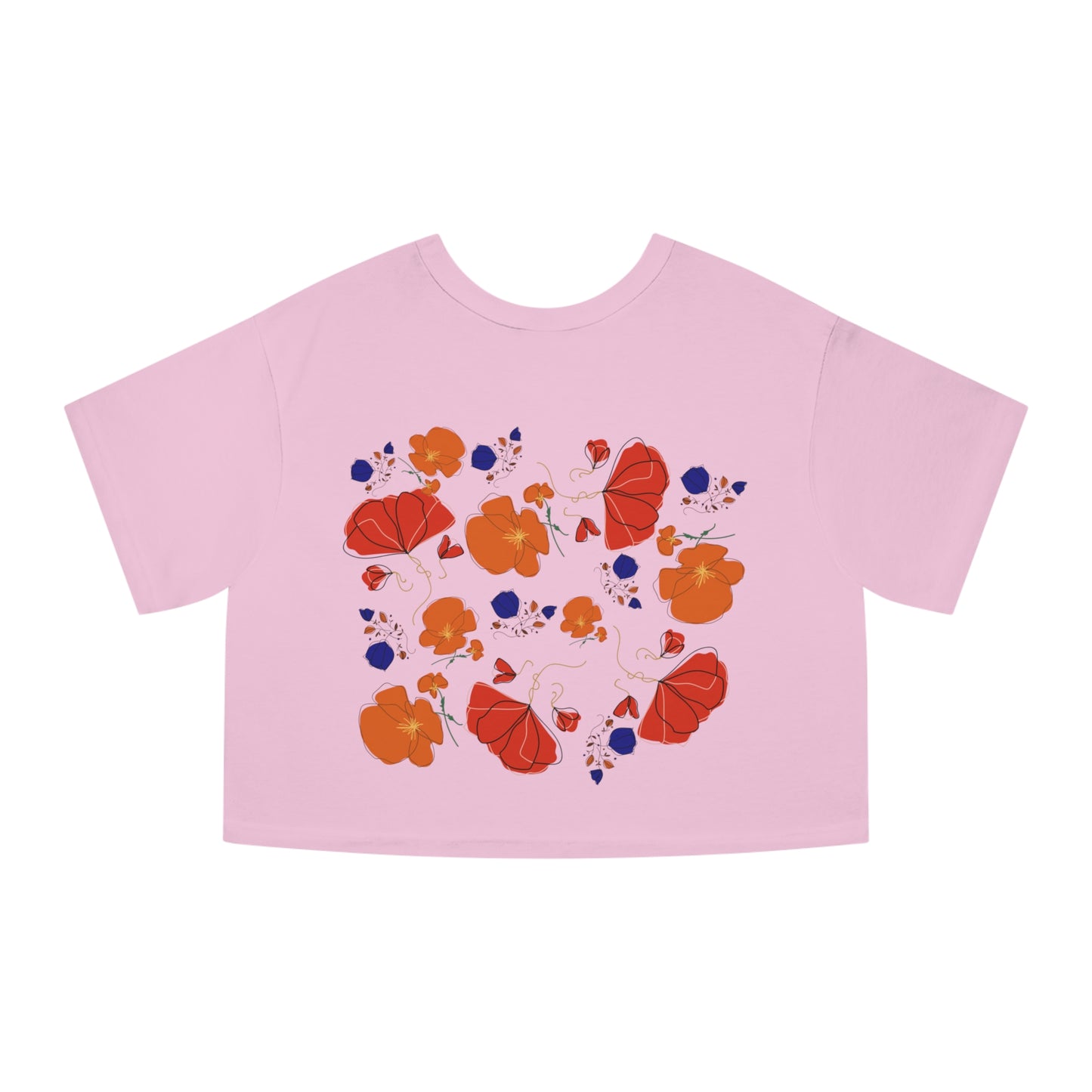 Poppy Bouquet Champion Women's Heritage Cropped T-Shirt