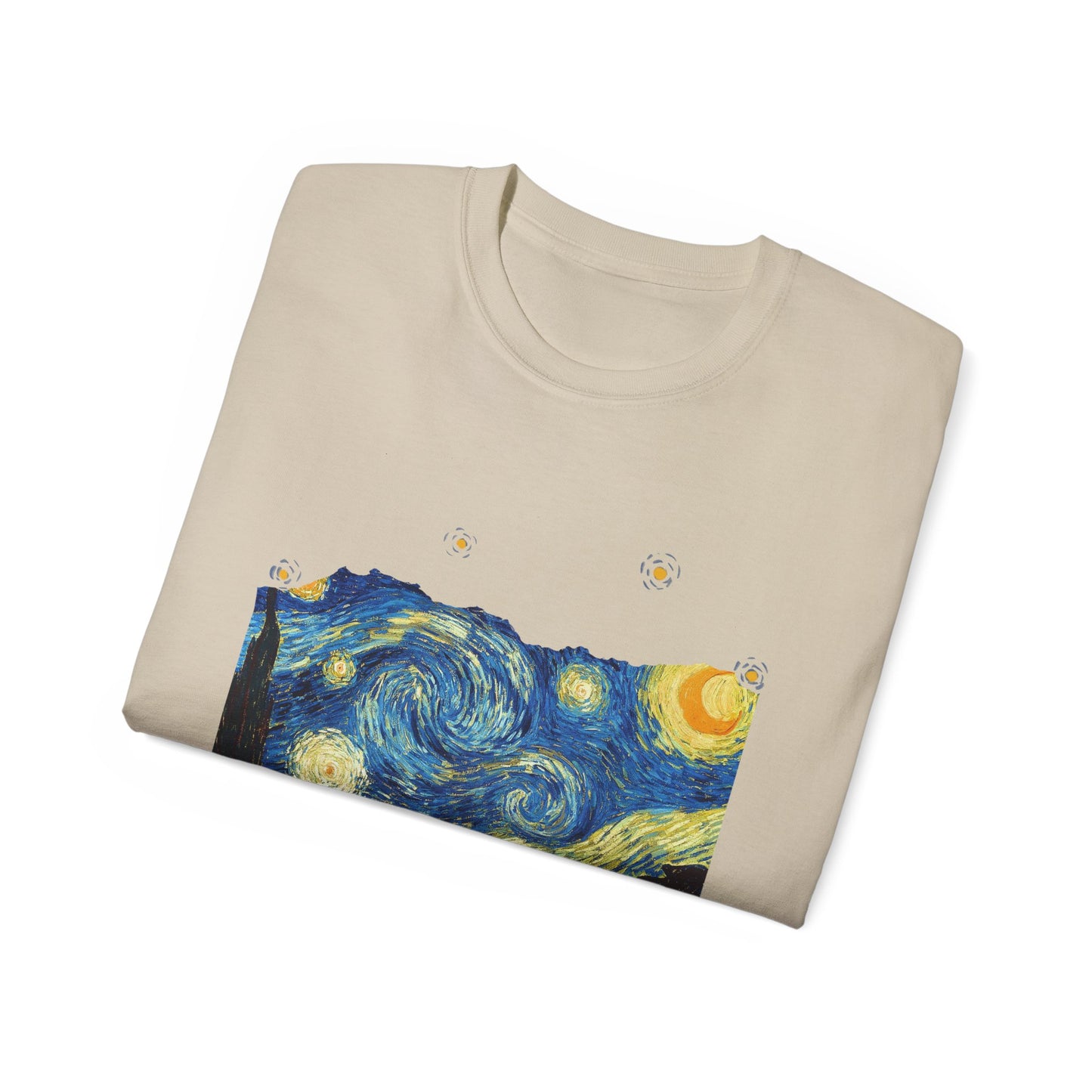 Ripped Vincent Van Gogh, A Starry Night 1889 Ultra Cotton Tee