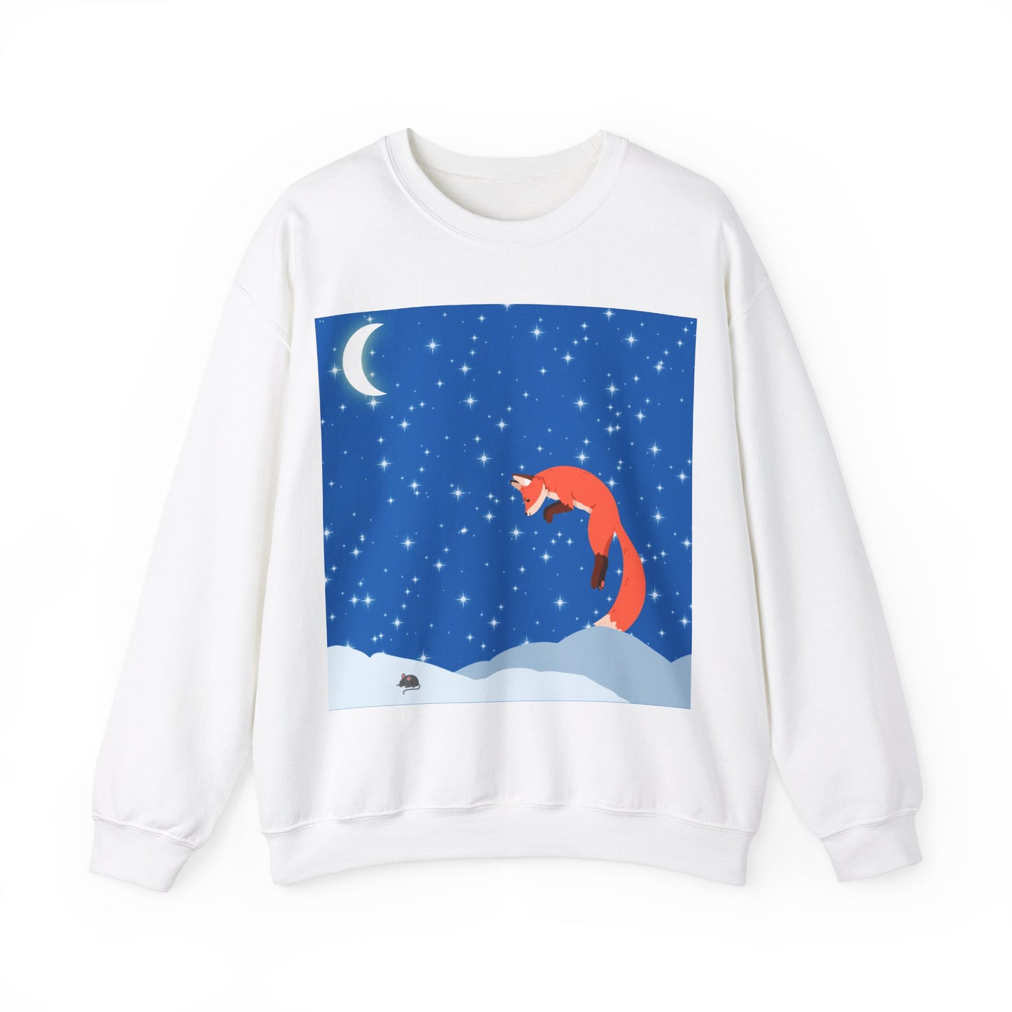 Snow Jumping Fox Unisex Heavy Blend™ Crewneck Sweatshirt EU