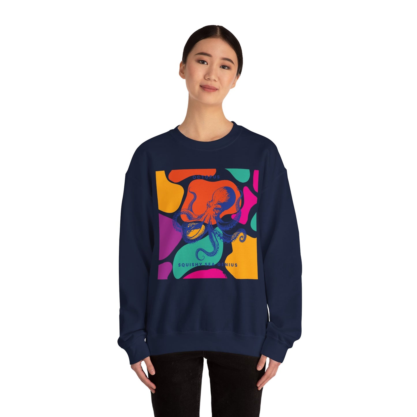 Squishy Sea Genius Octopus Unisex Heavy Blend™ Crewneck Sweatshirt